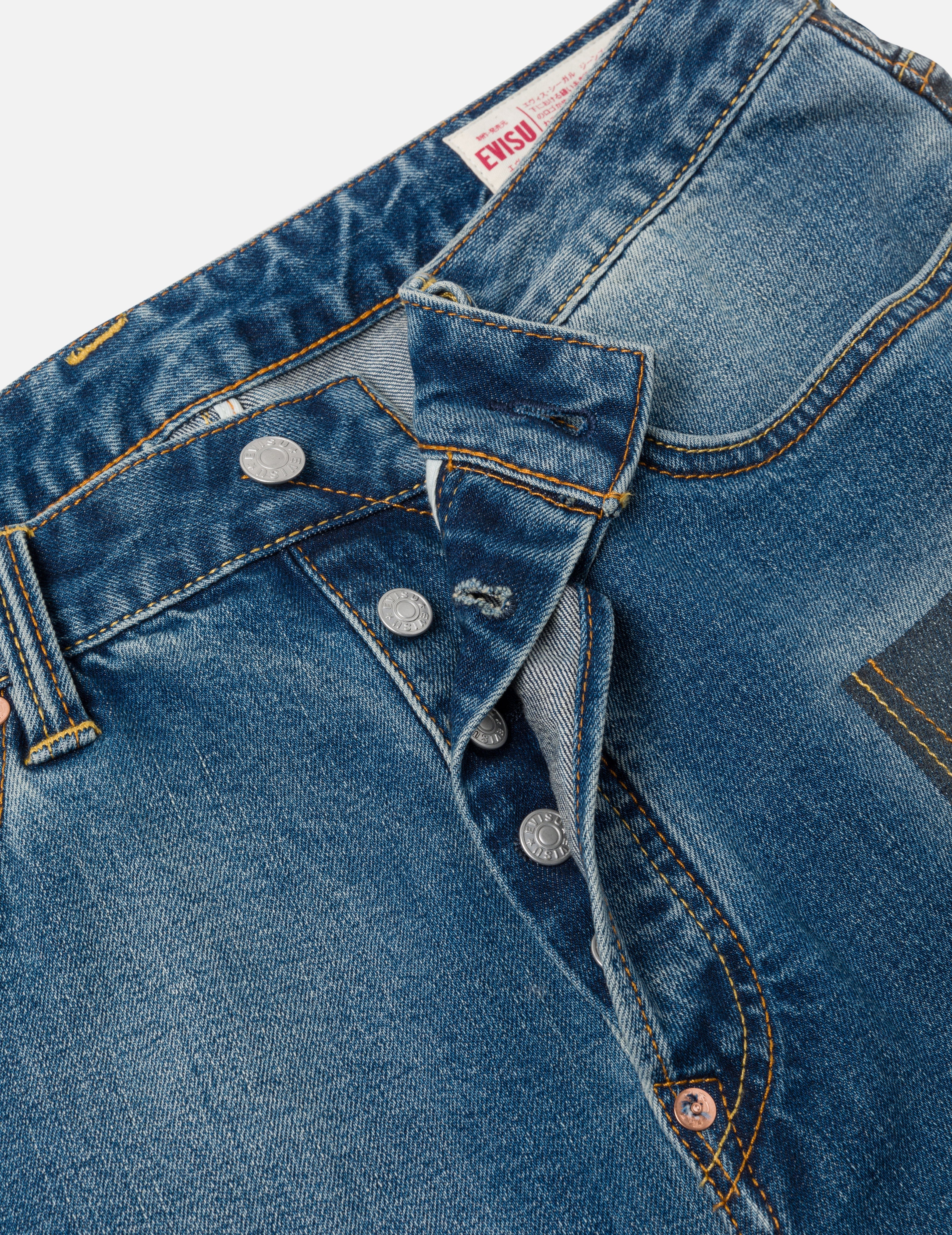 2-Tone Inserted Daicock Regular Fit Jeans #2000 - 6