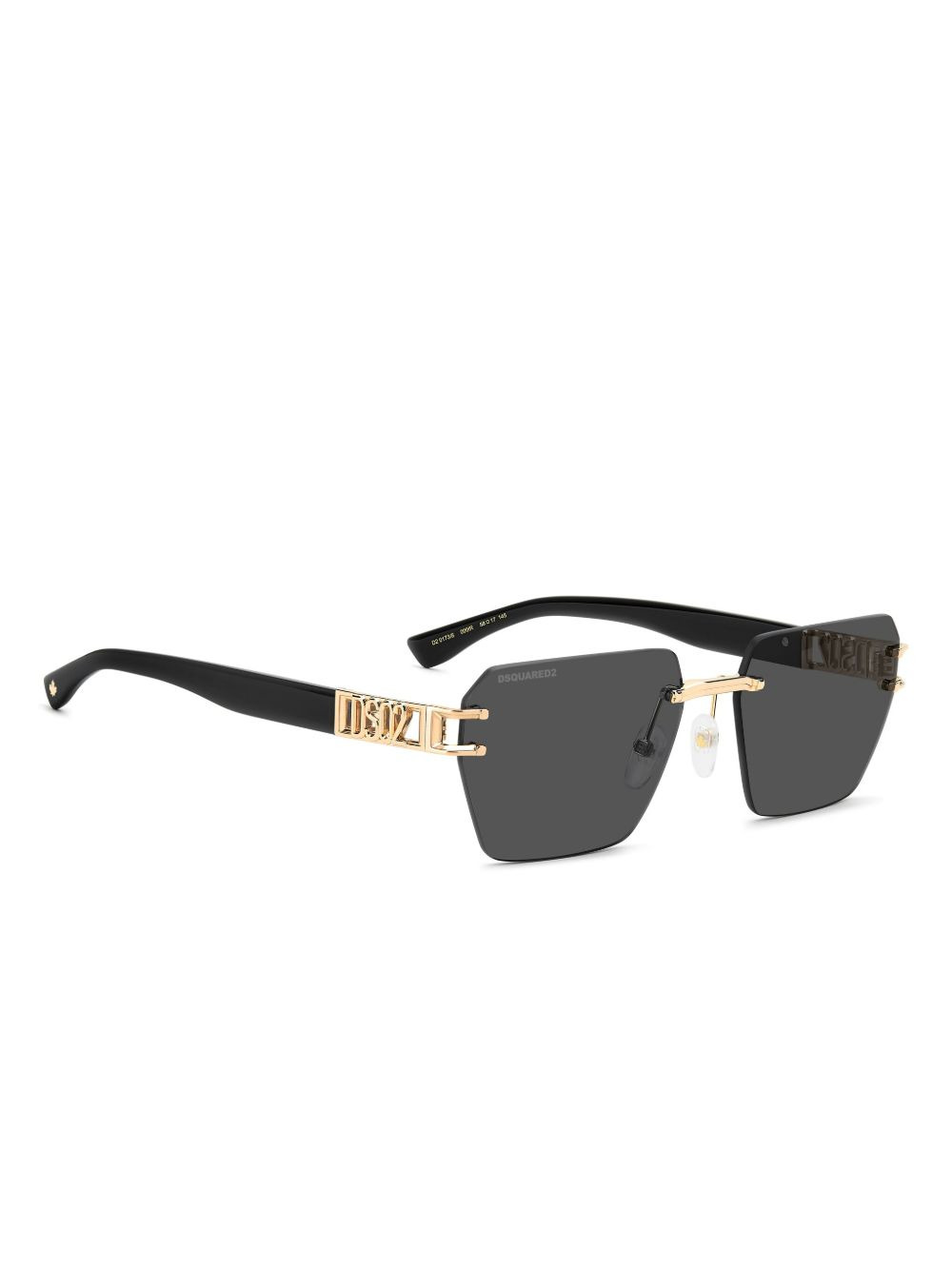 logo-plaque geometric sunglasses - 2