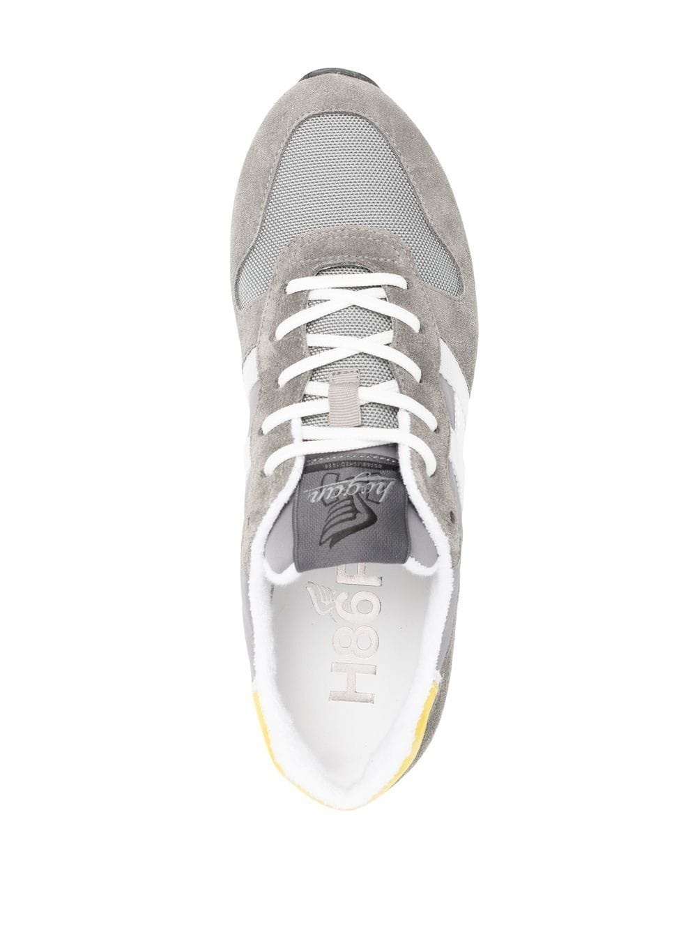 panelled suede sneakers - 4