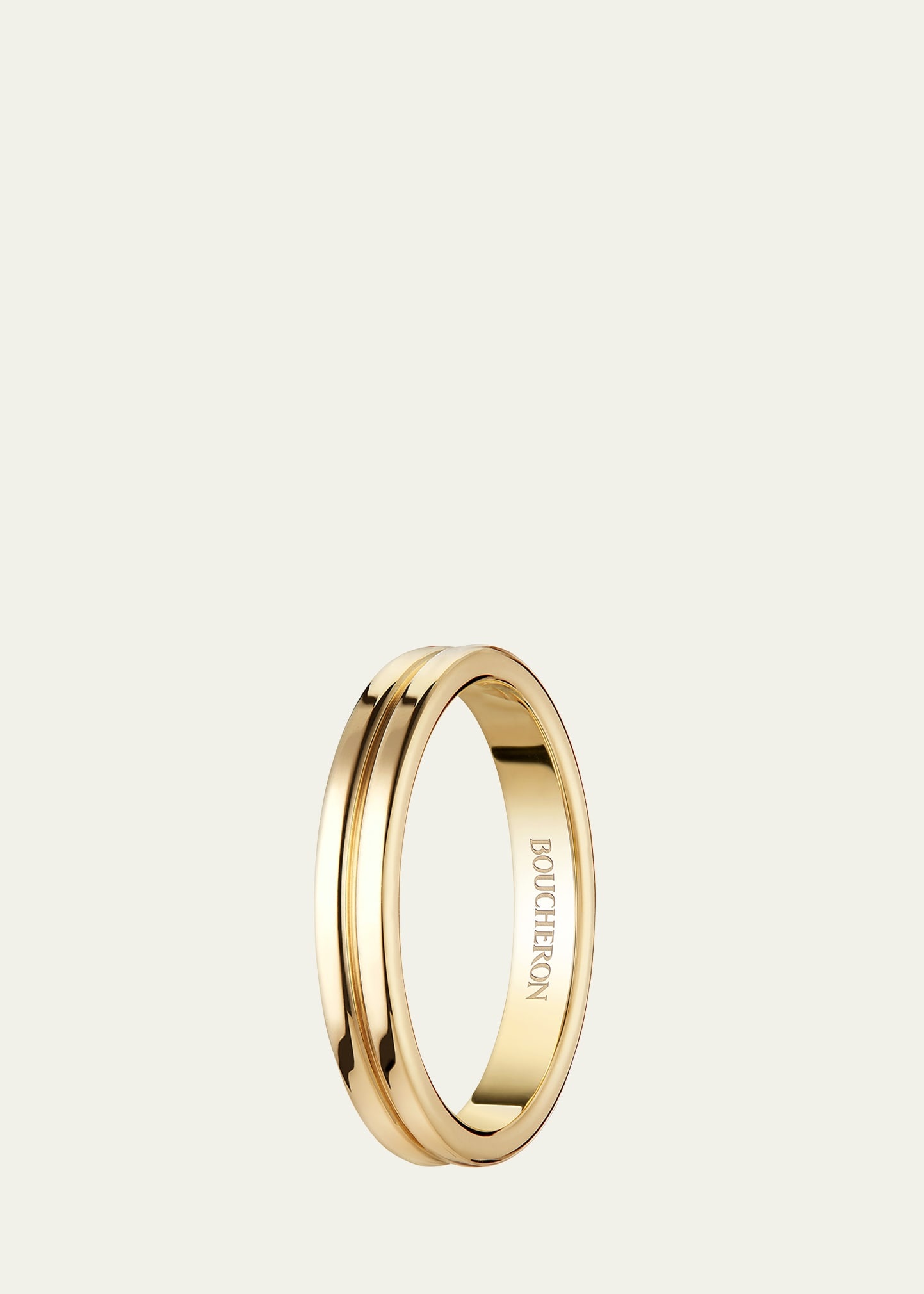 18k Gold Double Godron Wedding Band - 2