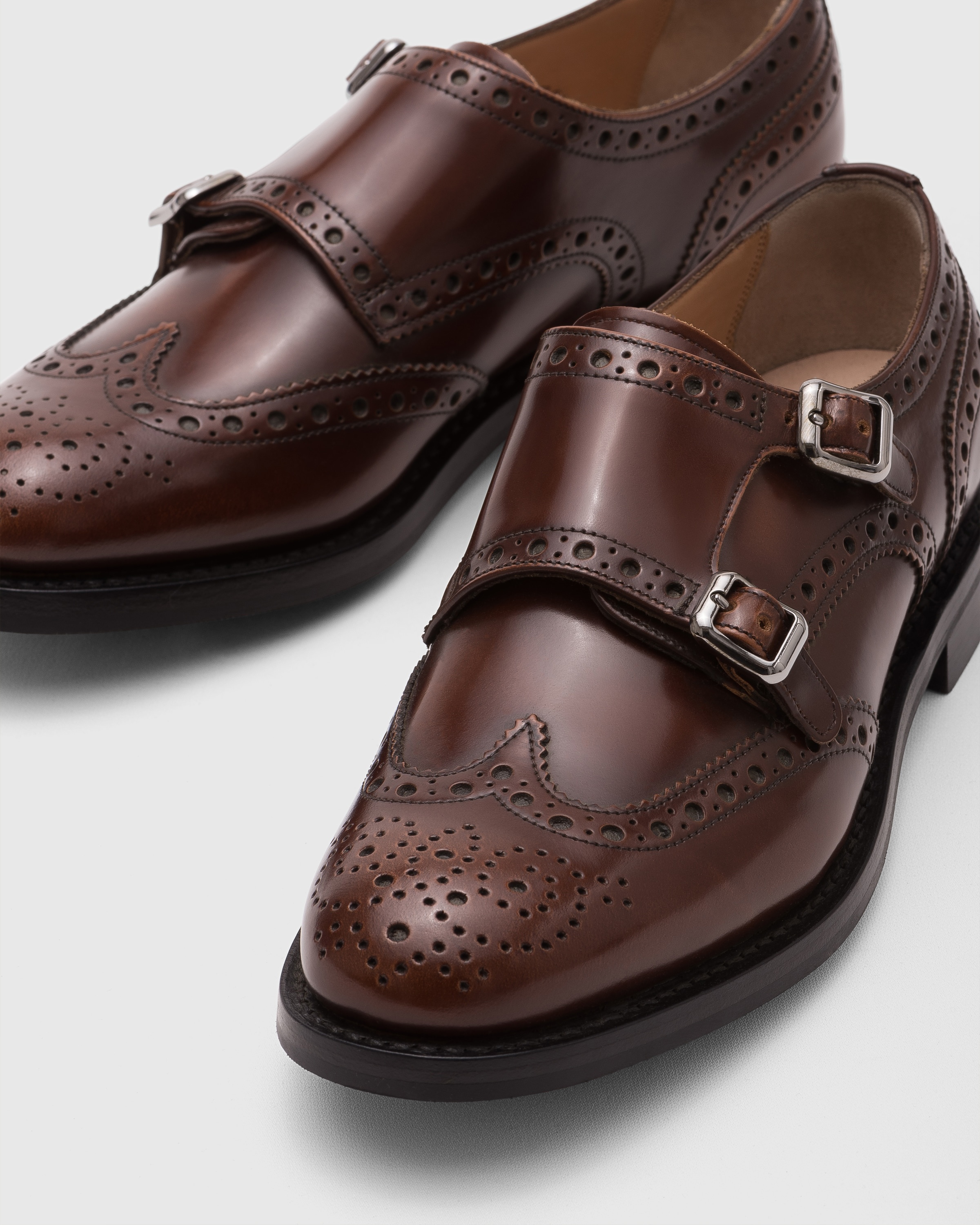 Polished Fumè Monk Brogue - 3
