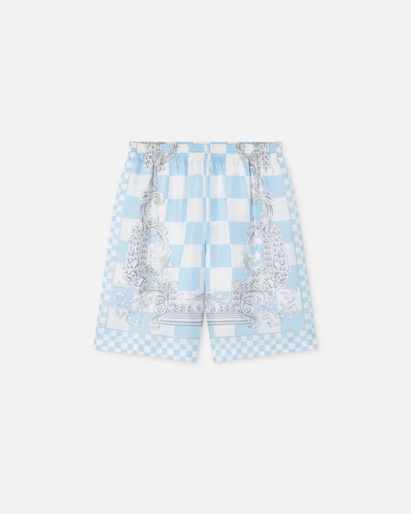 Medusa Contrasto Silk Shorts - 1