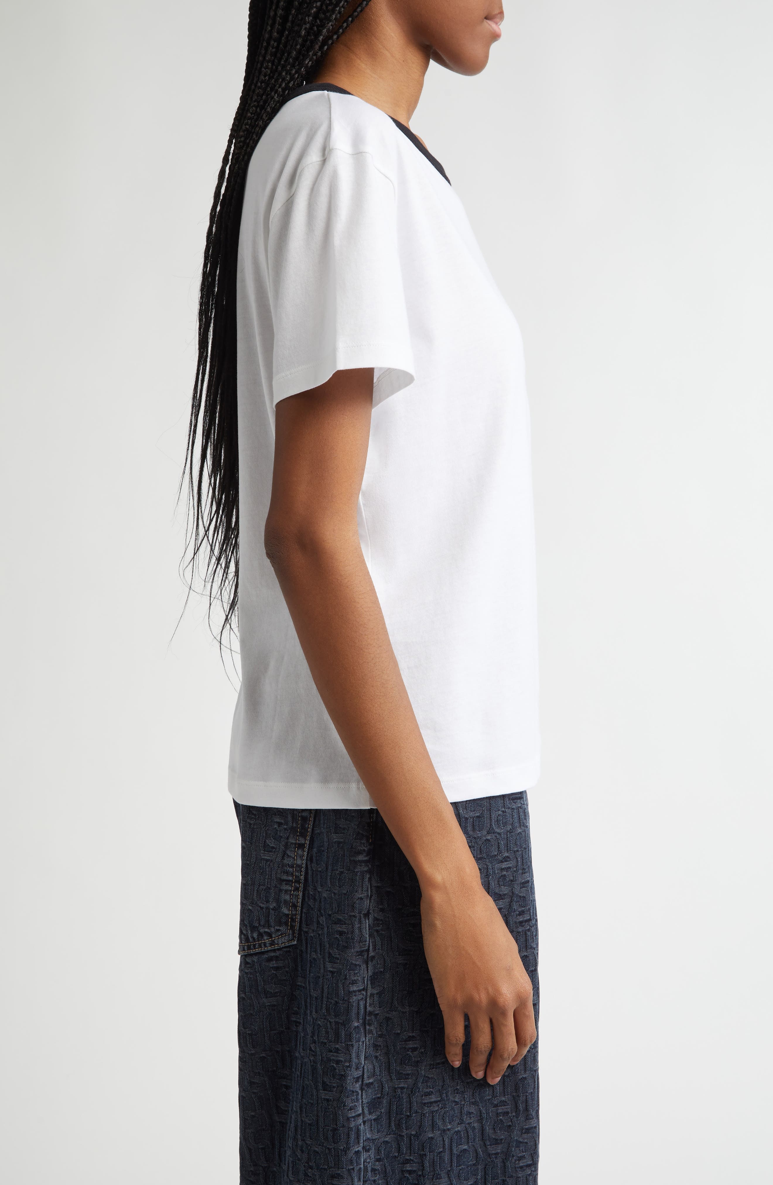 Acne Studios Floragatan 13 Eram U Bow Ringer T-Shirt in Optic White 183 at Nordstrom - 3