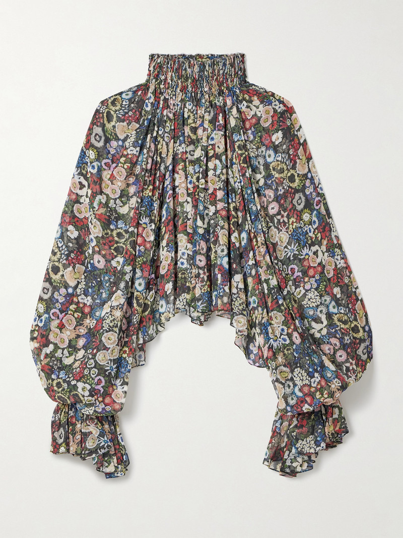 Durer Printed Silk-chiffon Blouse 1