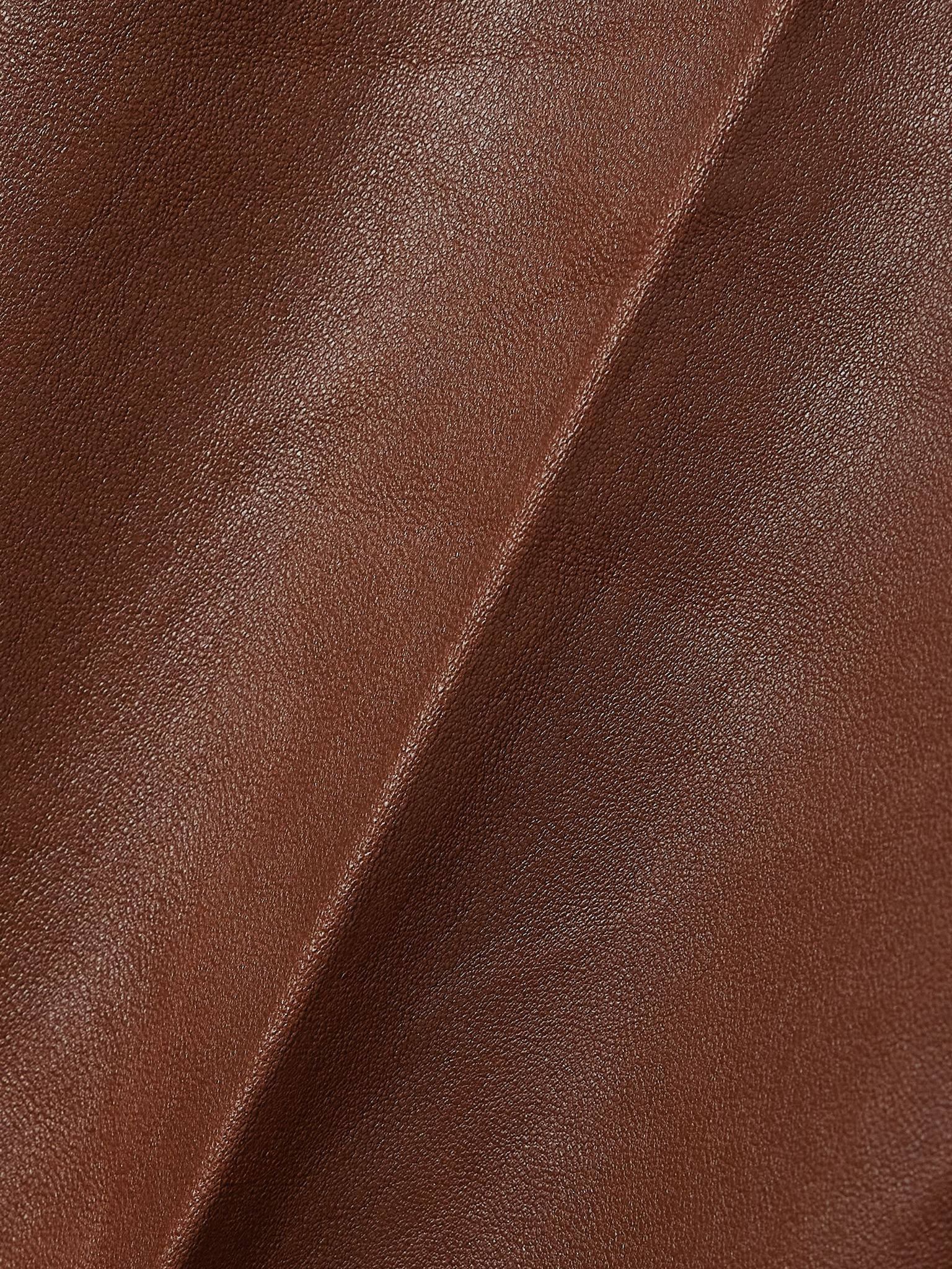 Lizzy leather flared pants Brown - 5