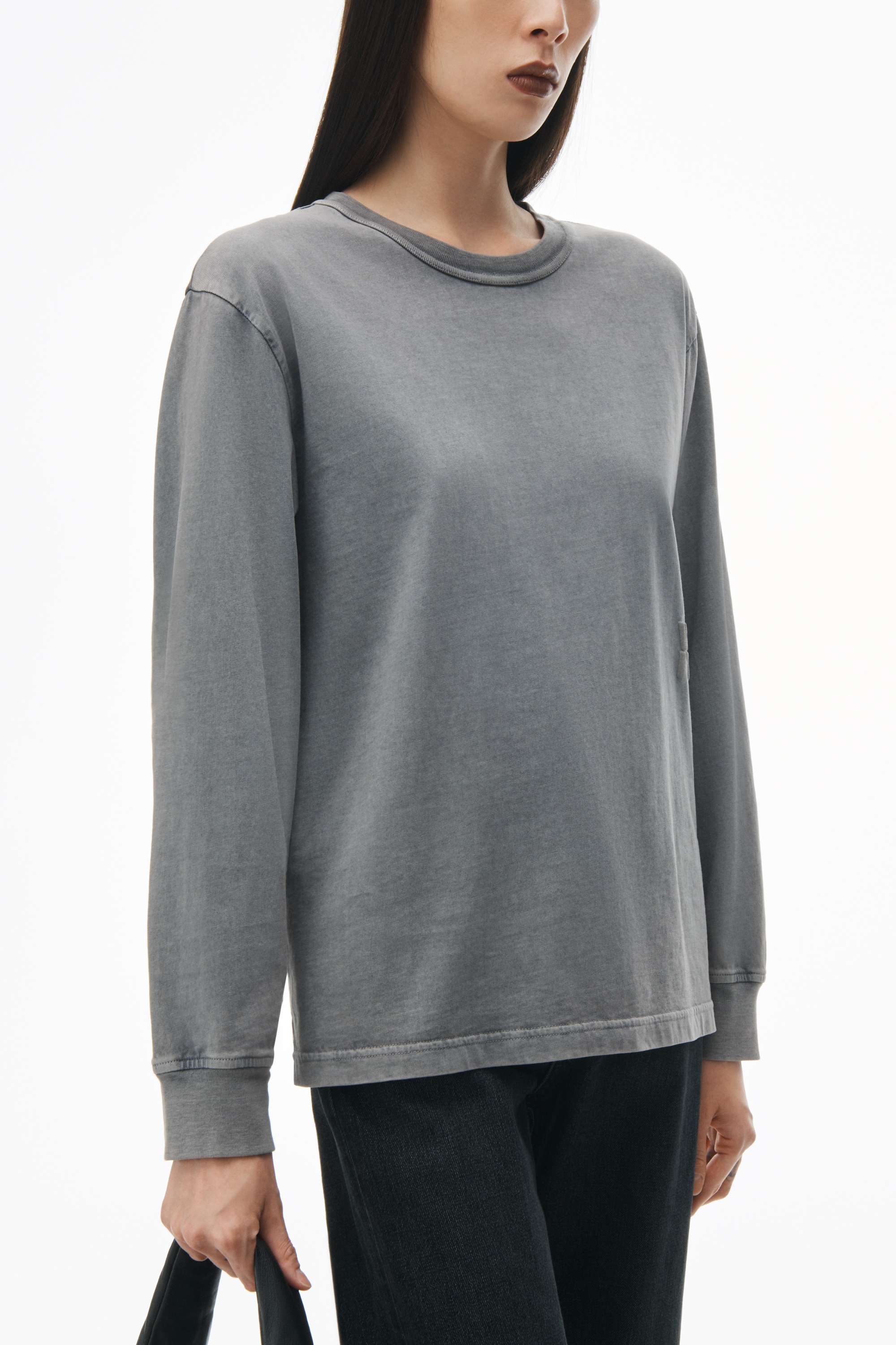 Logo Long Sleeve Tee in Cotton Jersey - 3