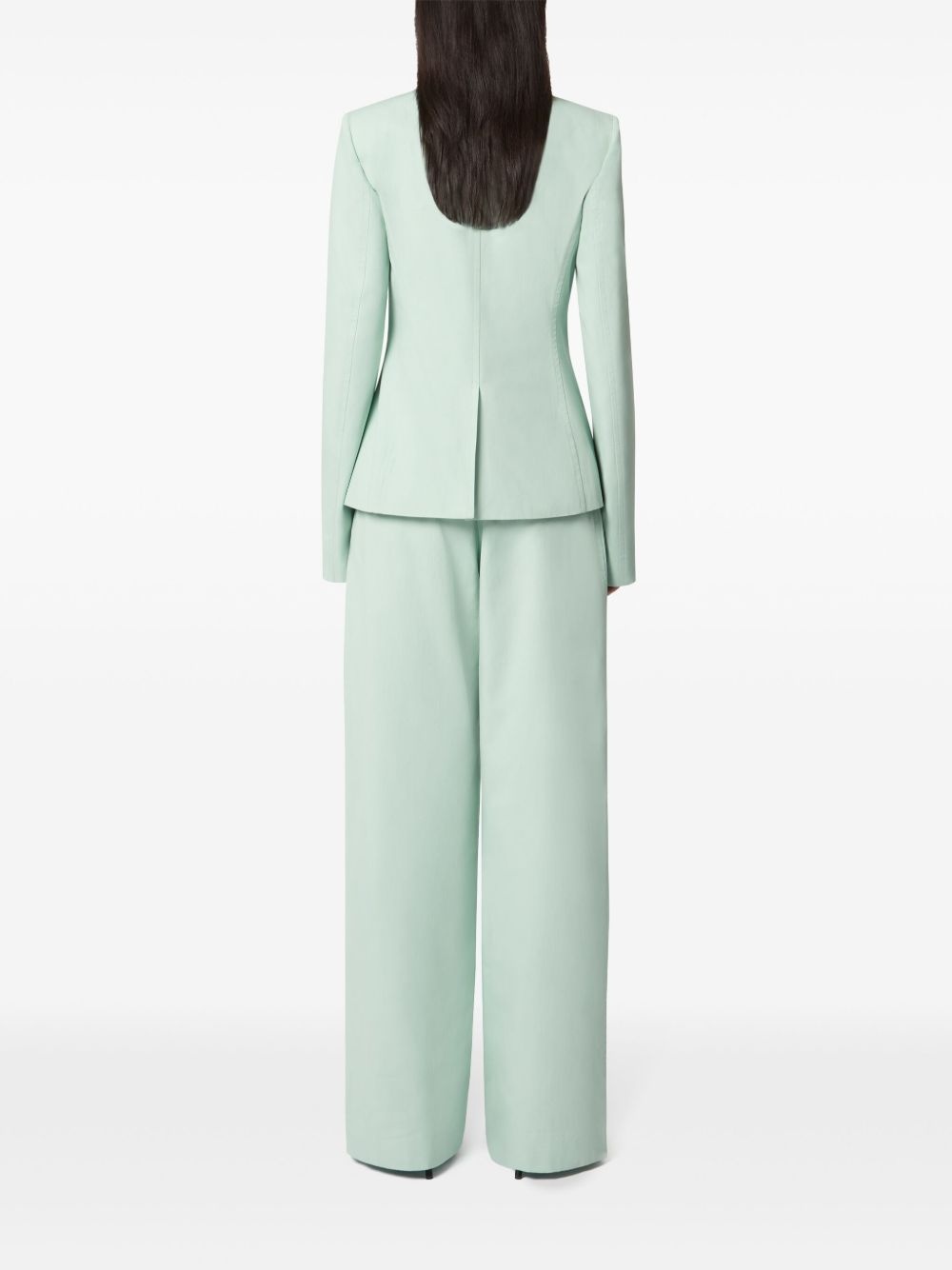 pleated wide-leg trousers - 4