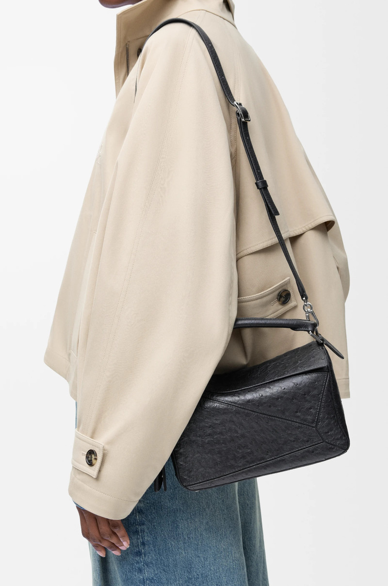 Small Featherlight Puzzle bag in ostrich 3