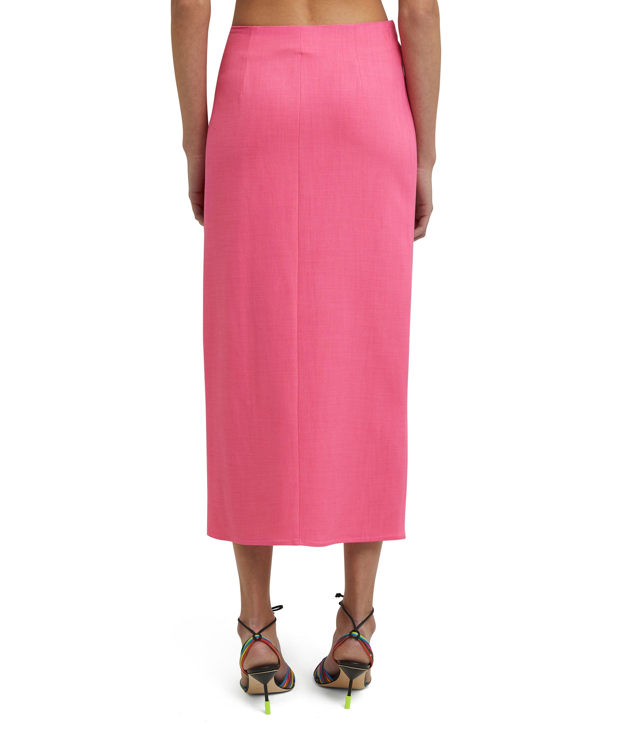 Coarse viscose midi skirt with wrap design - 4