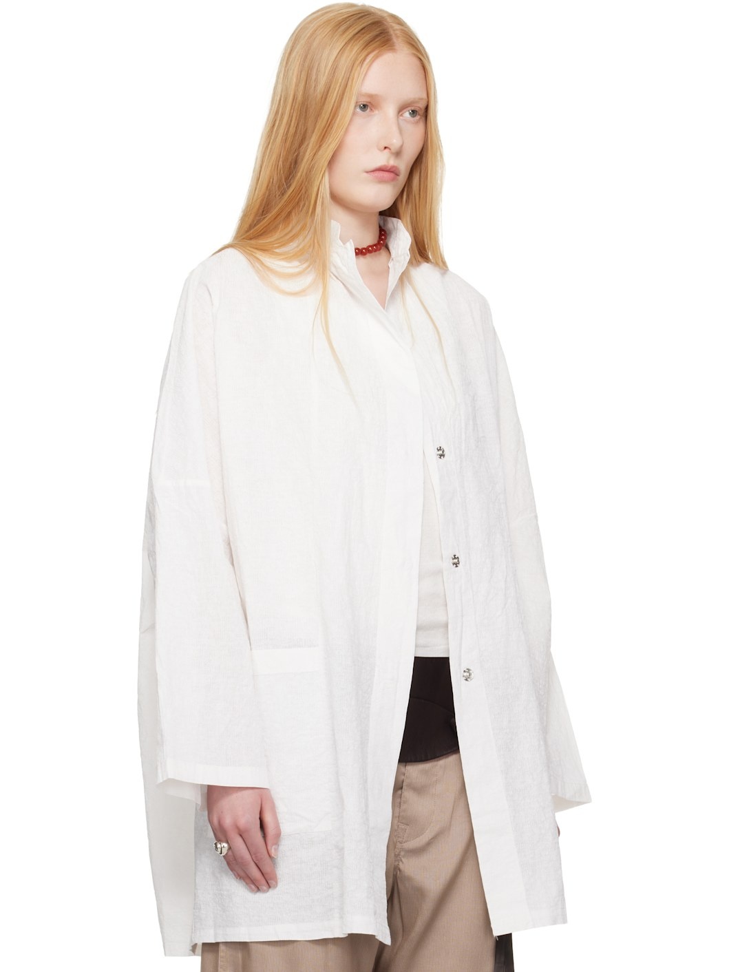 WORK SHOP Emporio Armani White Spiaggia Shirt - 2