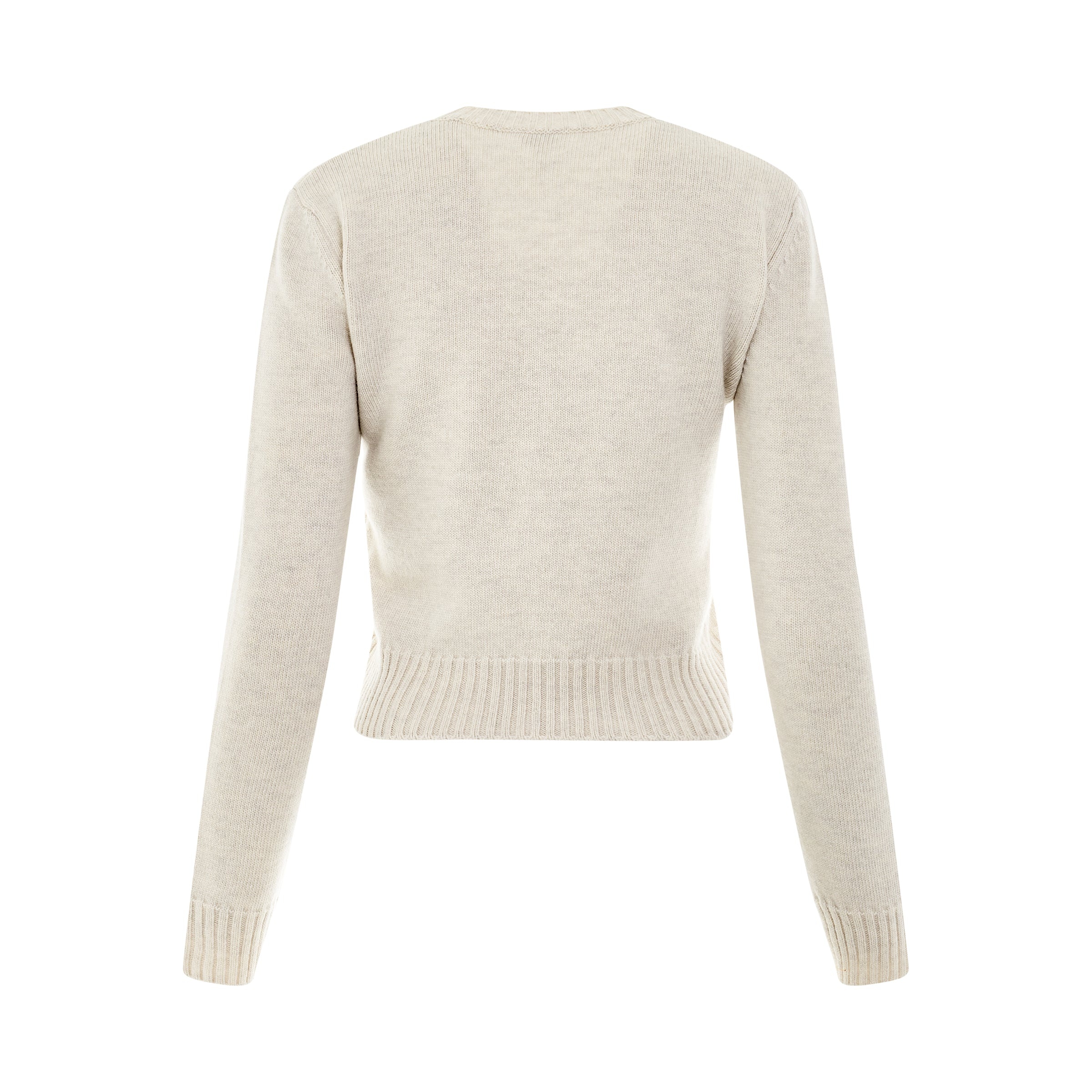 Loewe Cropped Sweater in Light Grey Melange | REVERSIBLE