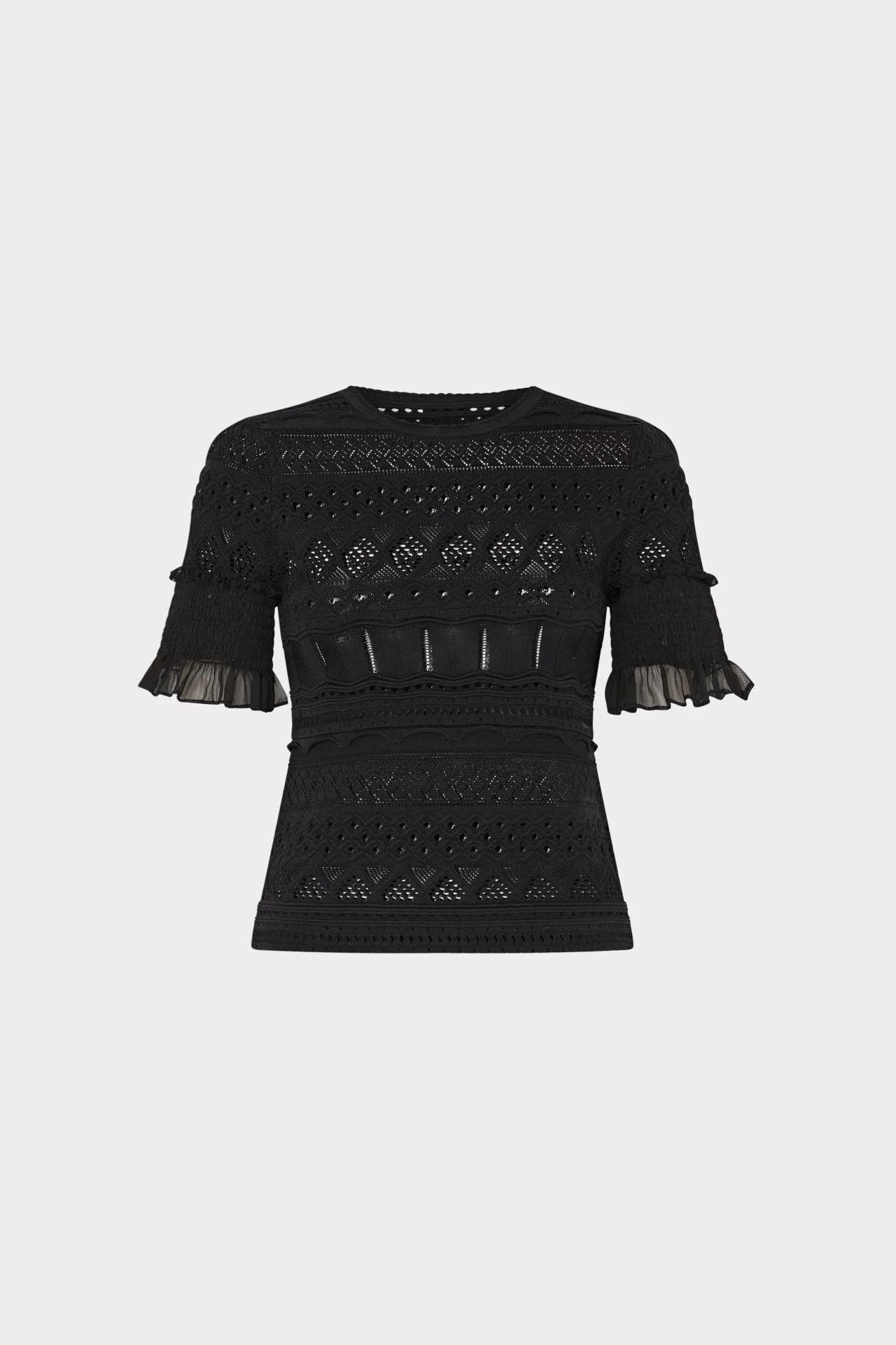 Smocked Finish Pointelle Top - 1