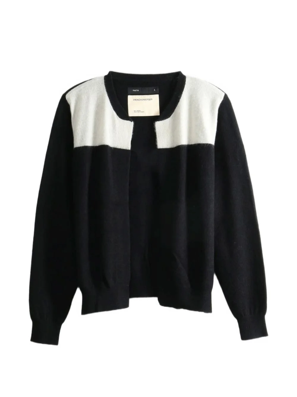 colour-block open-front cardigan - 1