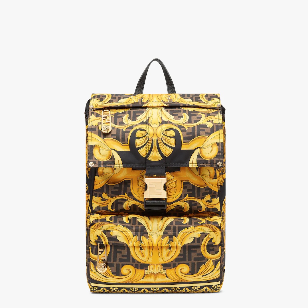 Fendace FF print nylon  backpack - 1