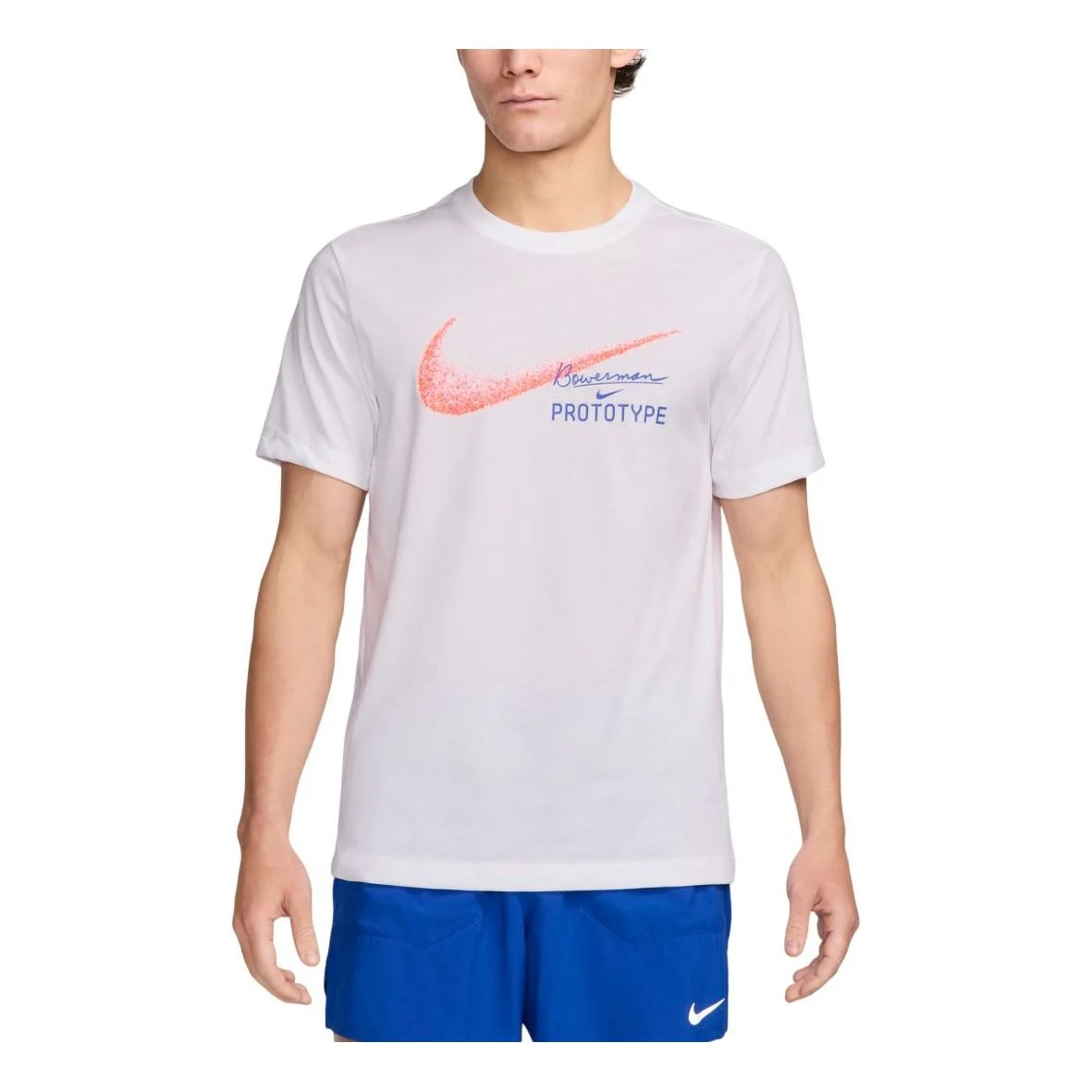 Nike Dri-FIT Graphic Running T-shirt Asia Sizing 'White' HM8292-100 - 1