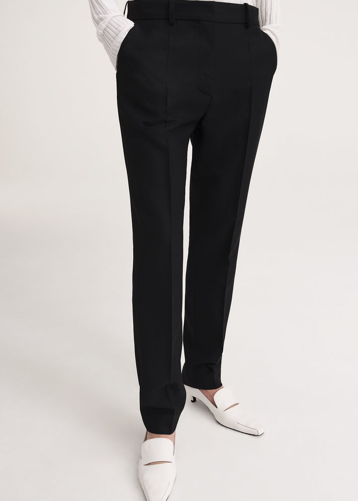 Mid-Waist slim trousers black - 5