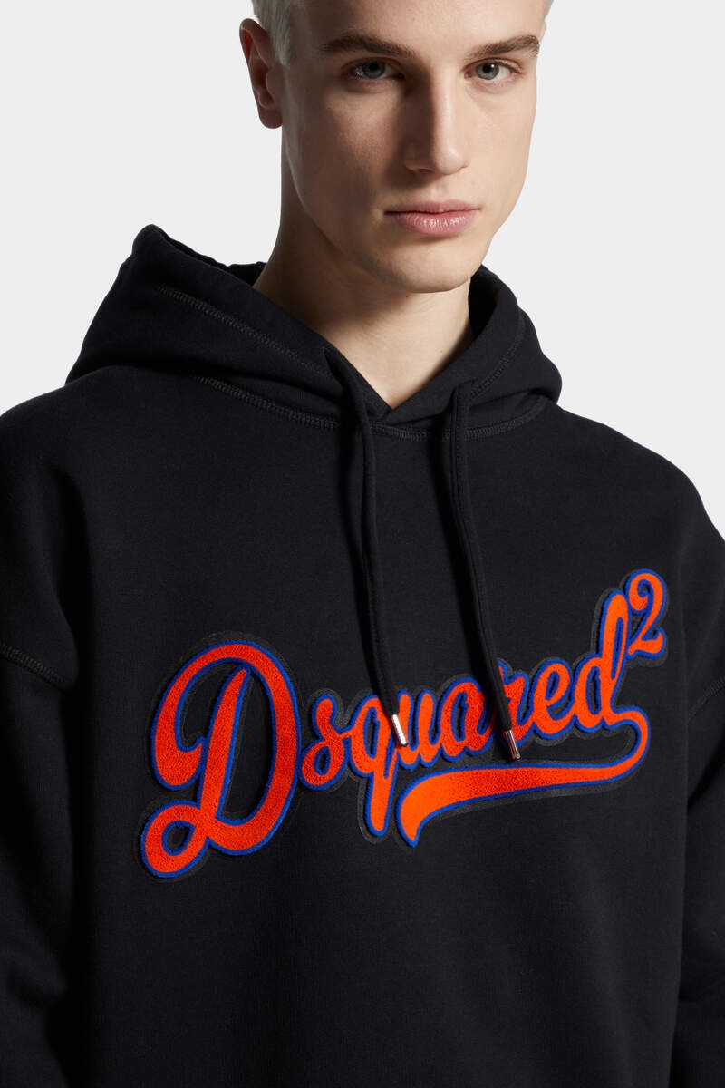 RELAX FIT SPONGE PATCH HOODIE - 5