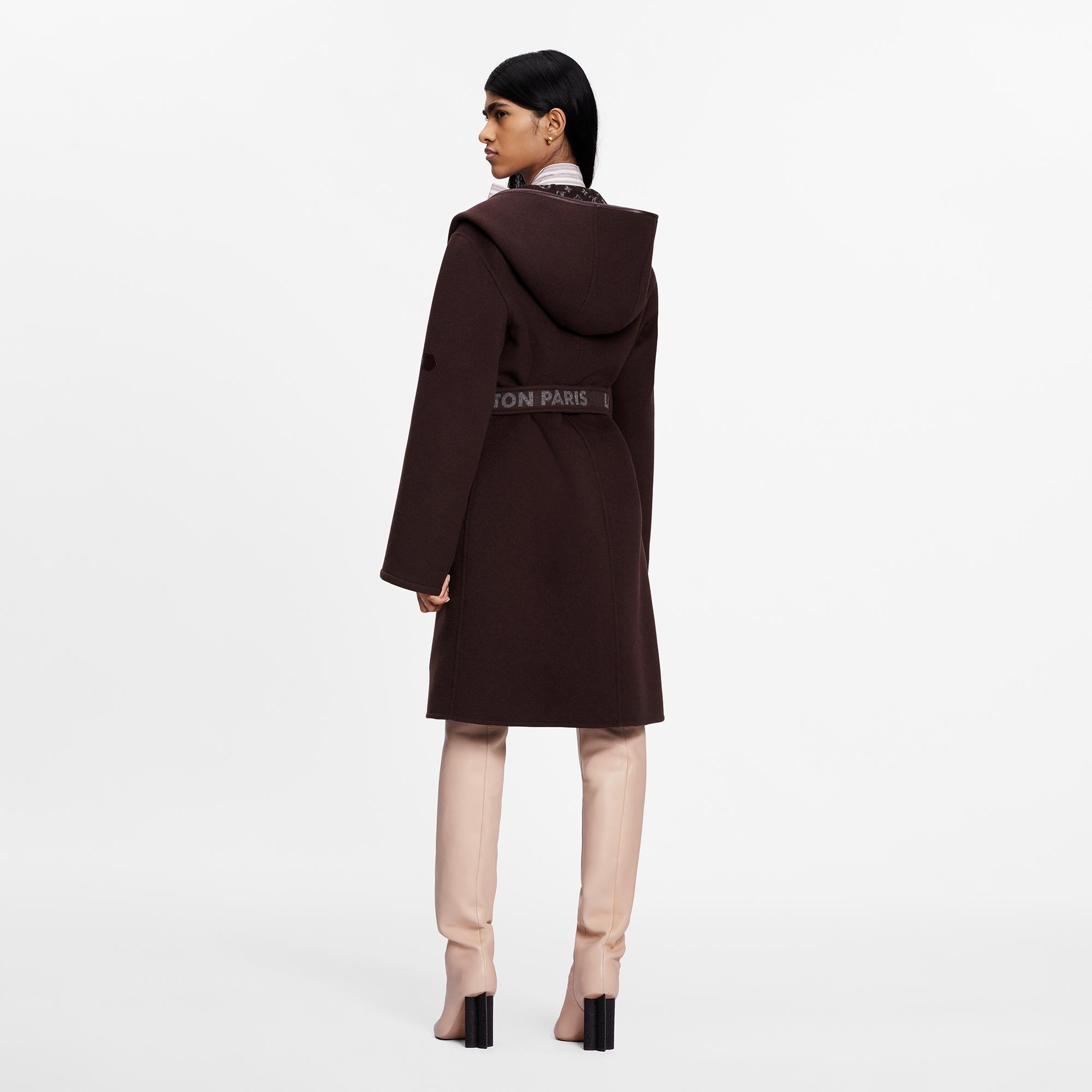 Belted Hooded Wrap Coat - 5