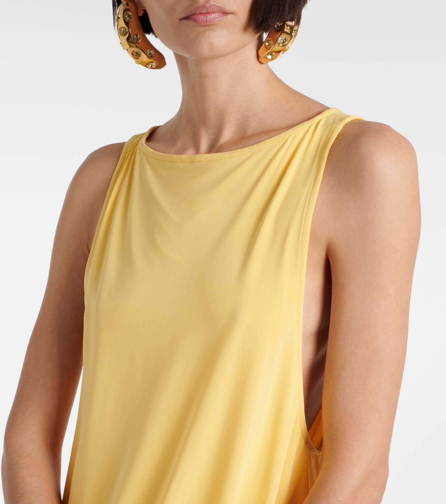 Peplo draped jersey minidress - 4