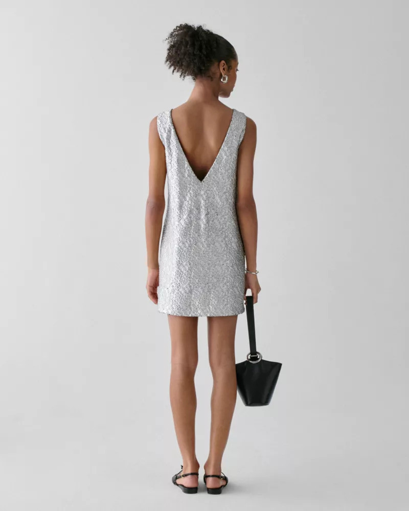 Foil Lace Shift Dress 5