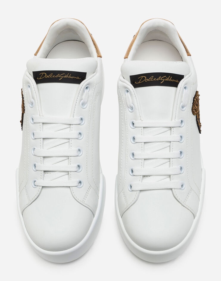 Calfskin nappa Portofino sneakers with crown patch - 4