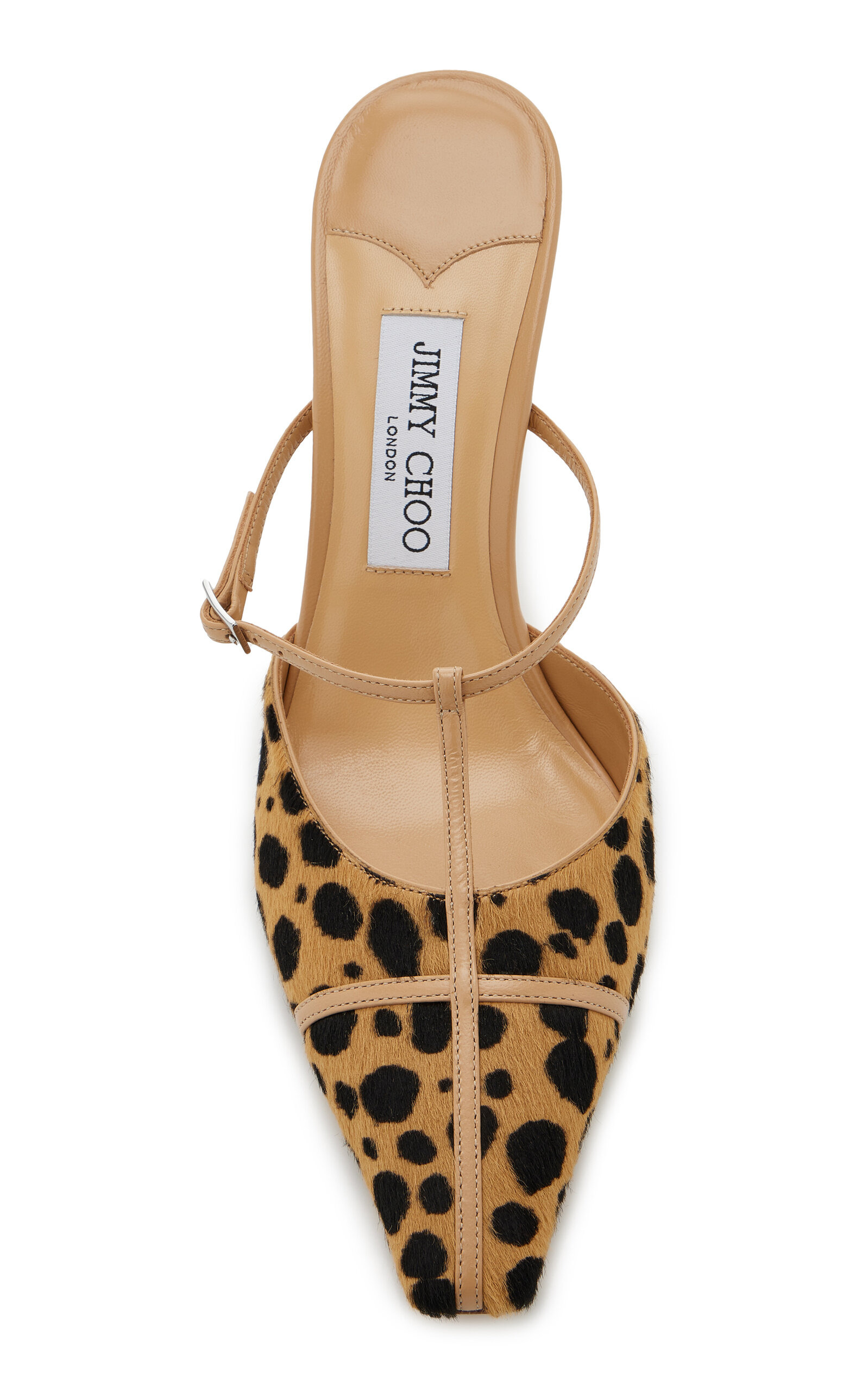 x Conner Ives Gloria Cheetah-Print Pony Hair Mules animal - 4