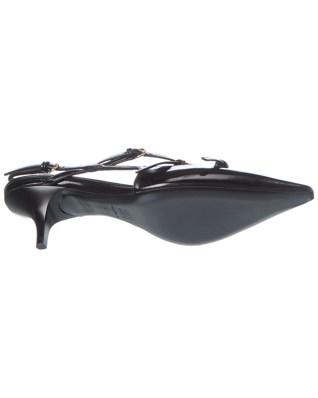 Miu Miu Logo Brushed Leather Slingback Pump - 4