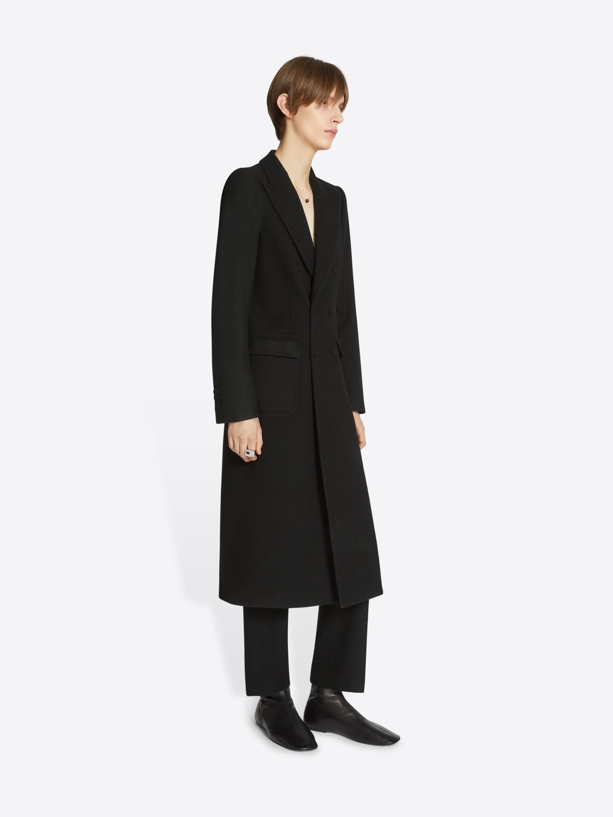 TIGHT FIT WOOL COAT - 3