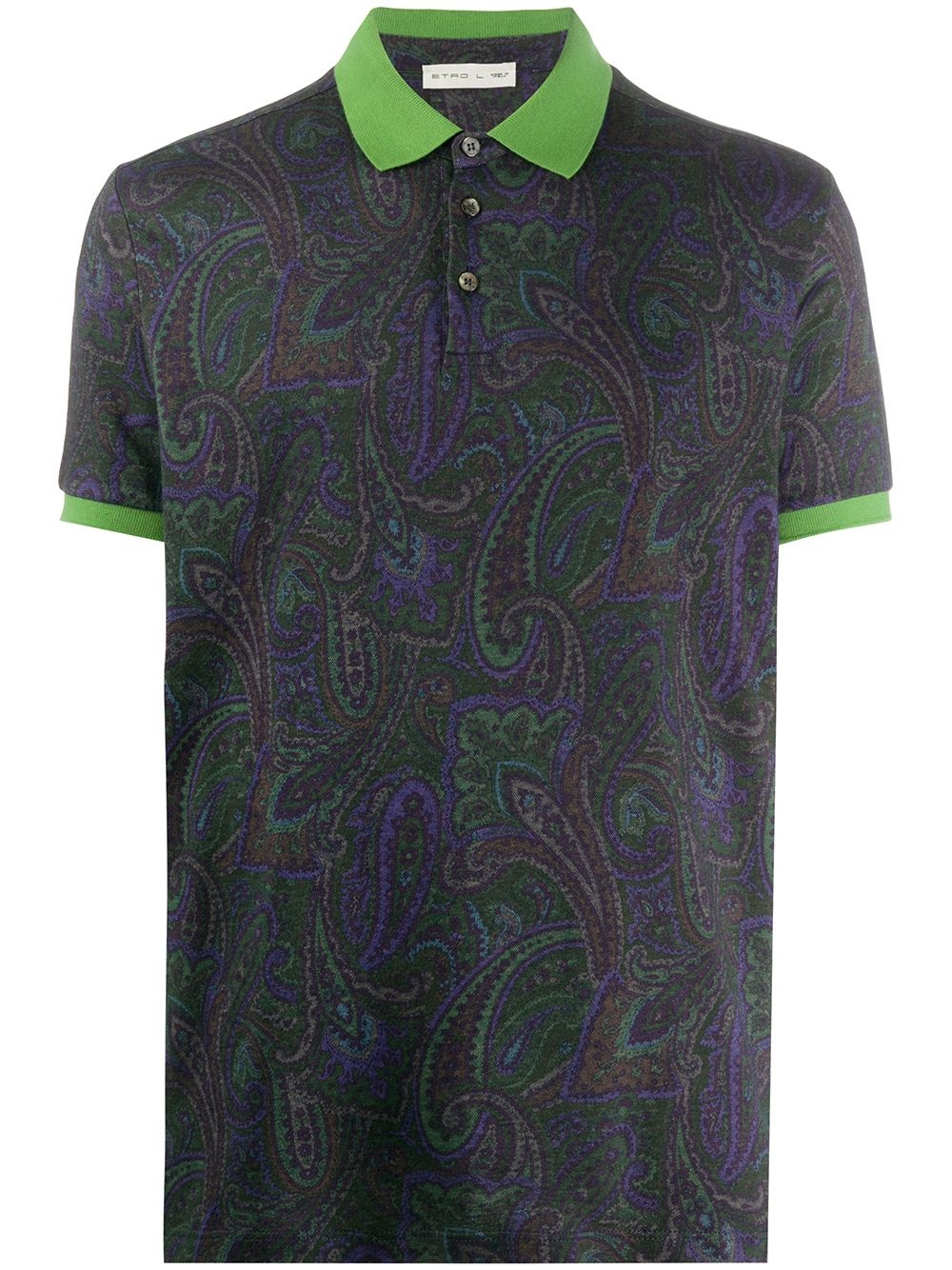 paisley print polo top - 1