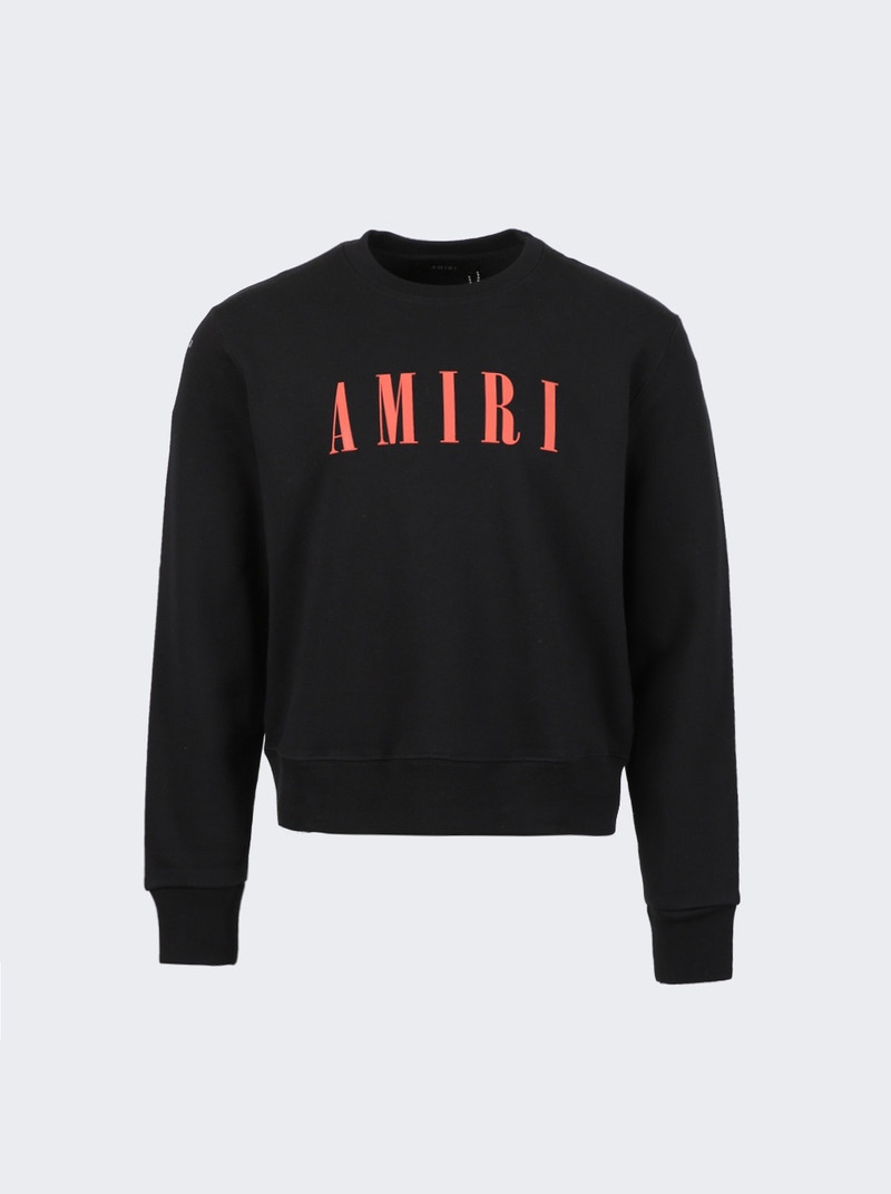 Core Logo Crewneck Sweatshirt Black And Red - 1