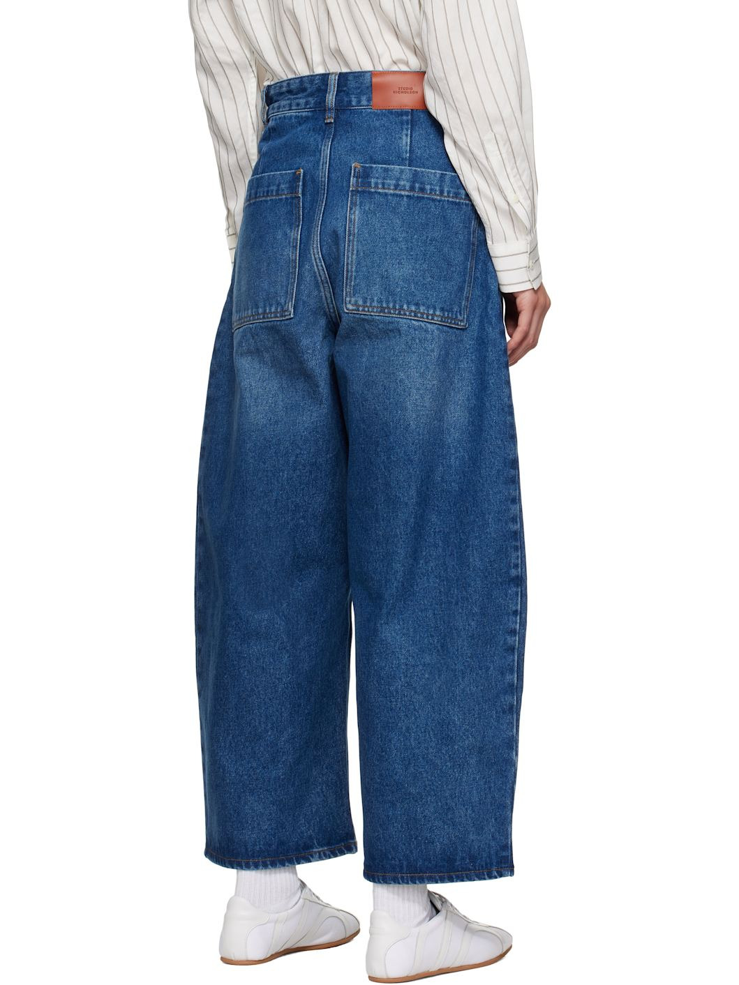 Blue Chalco Cropped Jeans - 3