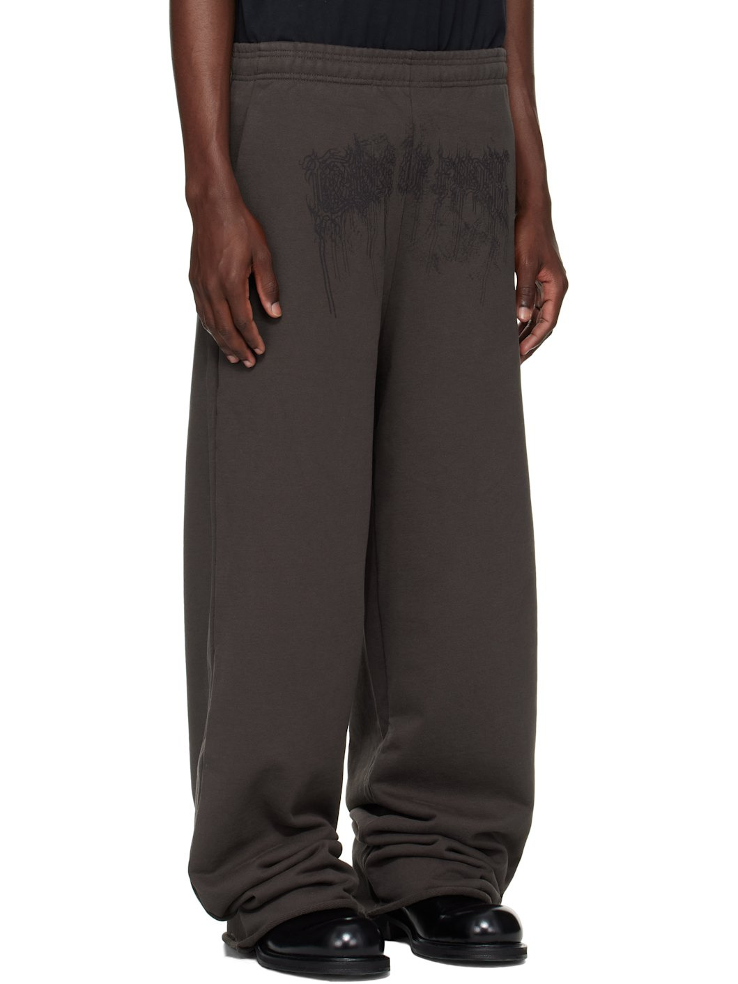 Brown Cradle of Filth Dripping Logo Baggy Sweatpants - 2