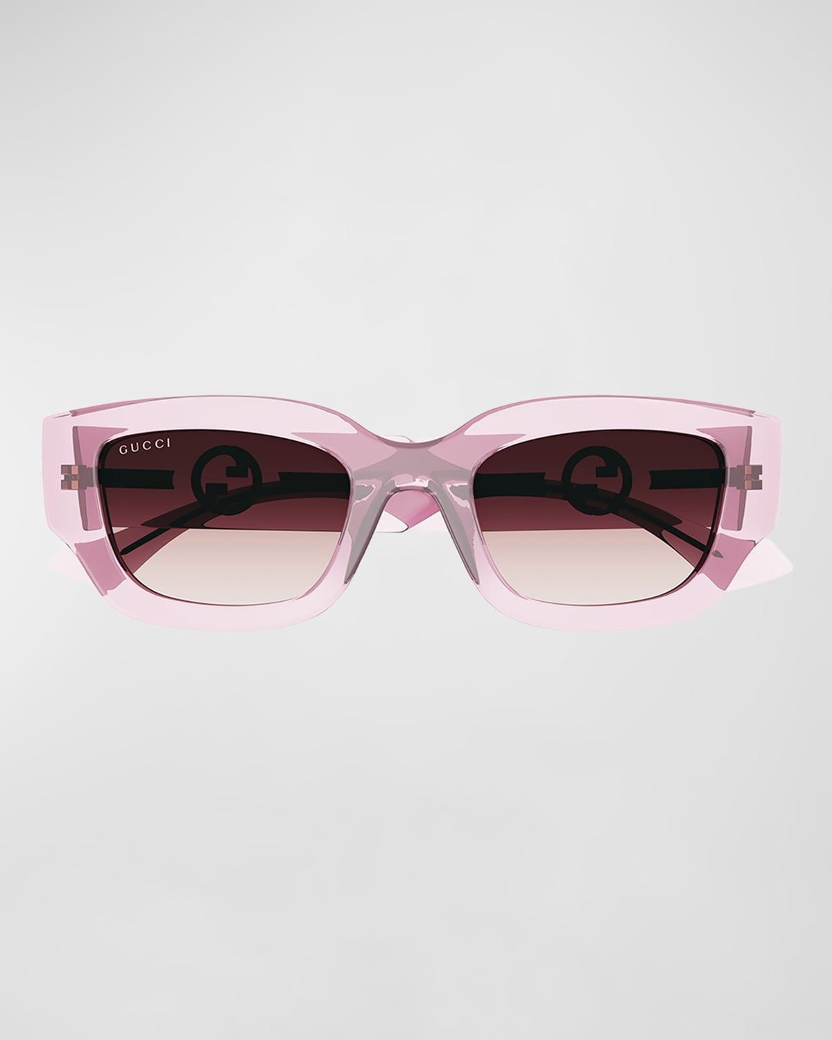 GG Logo Plastic Rectangle Sunglasses - 3