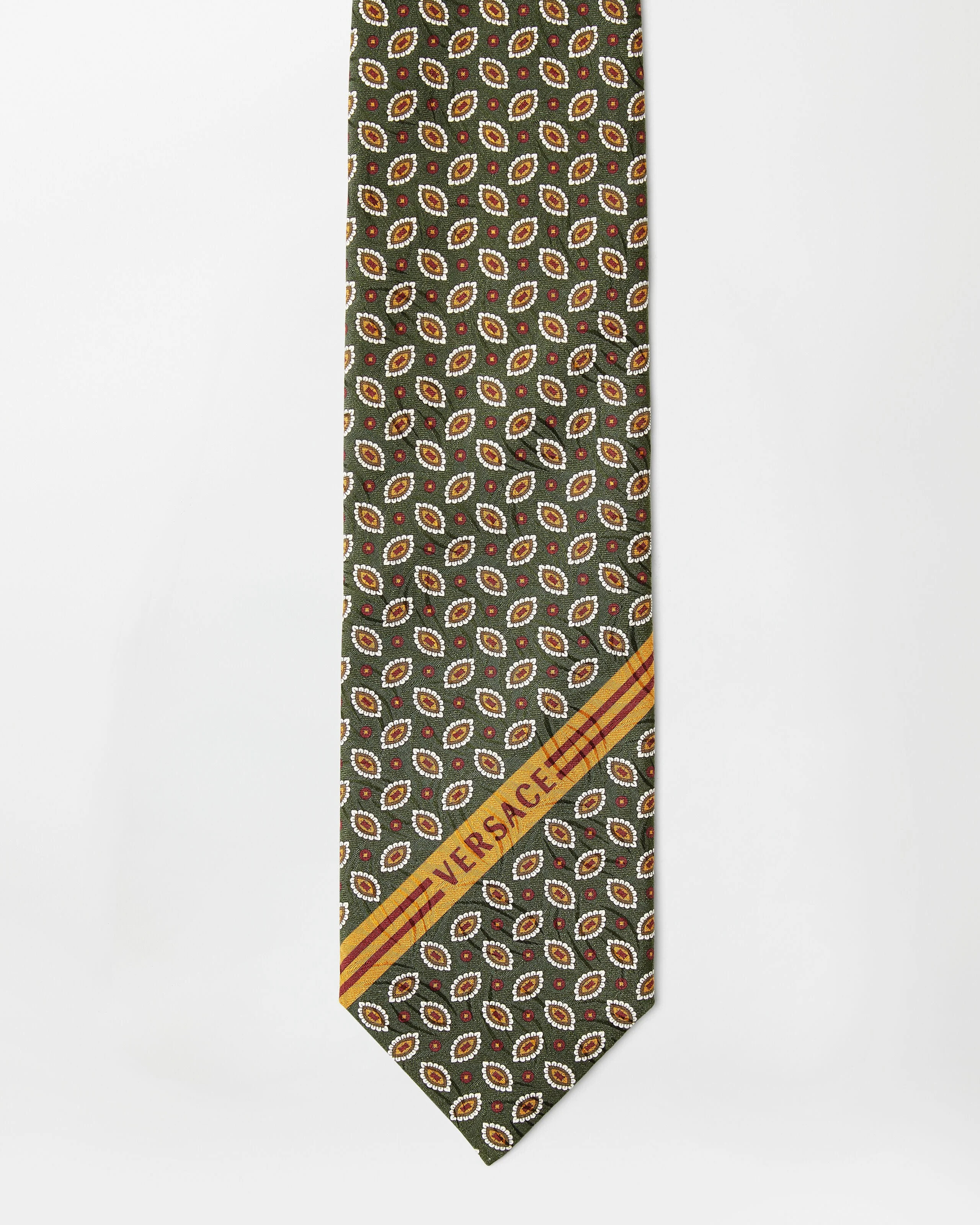 Printed Jacquard Silk Tie - 1