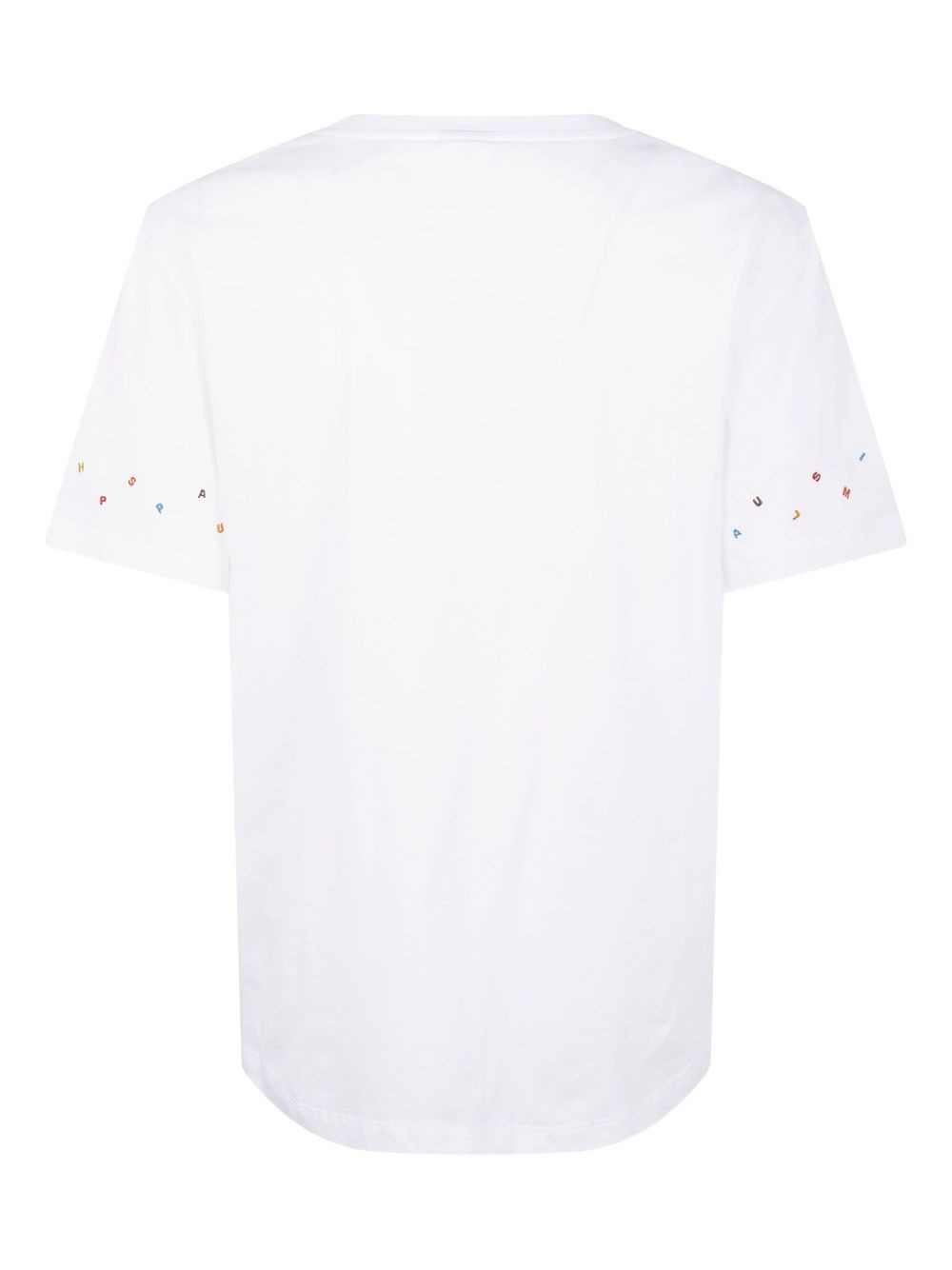 embroidered-sleeve cotton T-shirt - 2