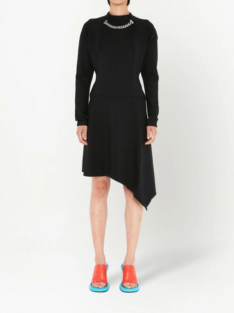JW Anderson chained asymmetric-hem midi-dress outlook