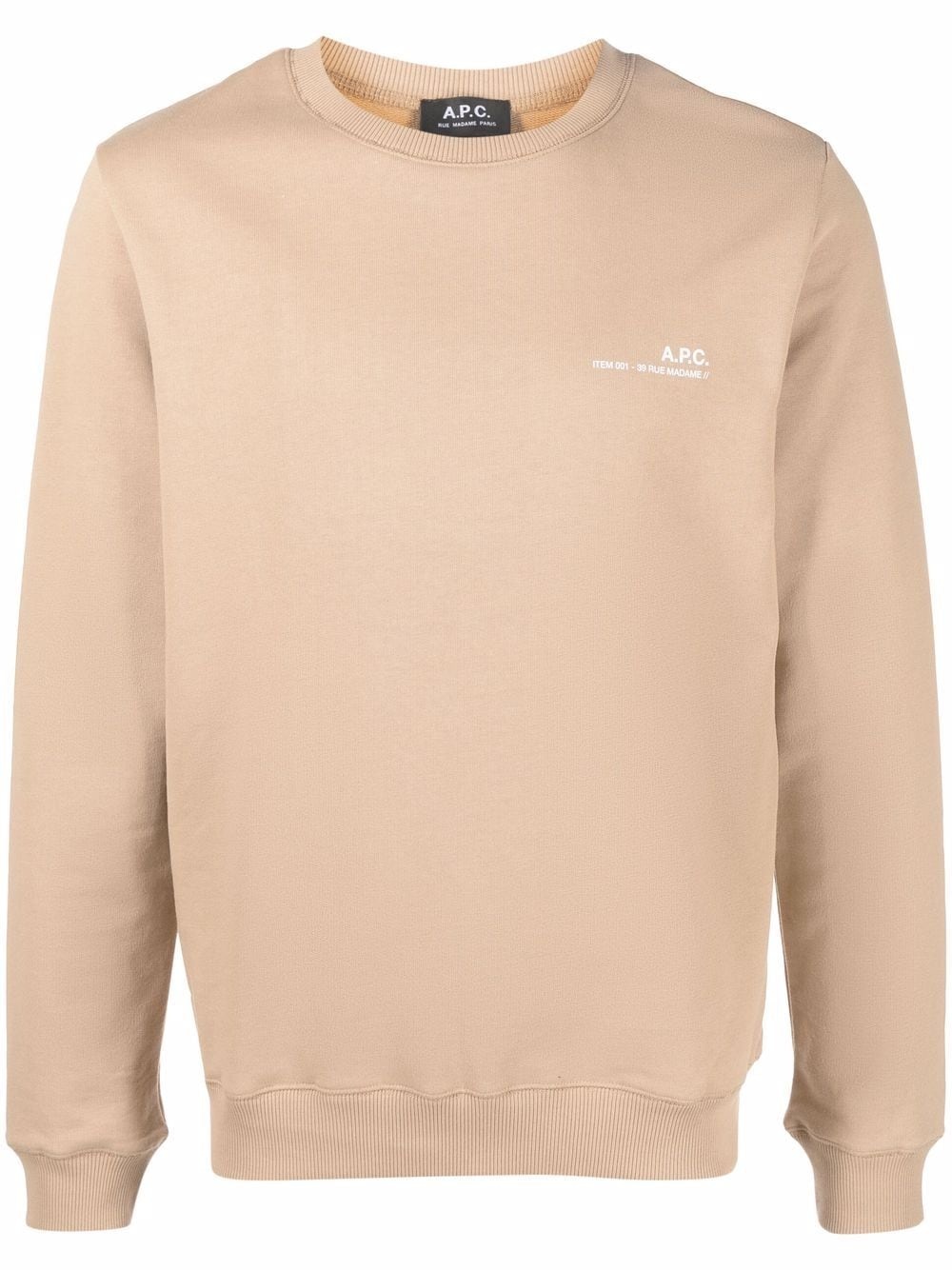 logo-print crew neck sweatshirt - 1