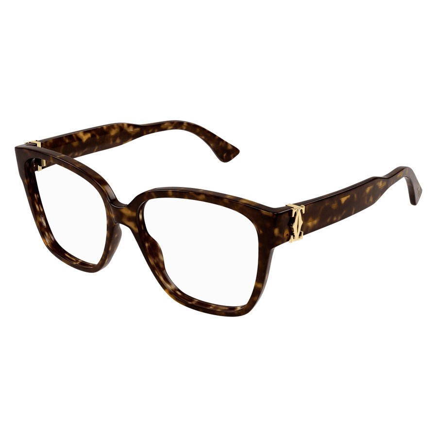 Cartier C Decor Demo Butterfly Ladies Eyeglasses CT0451O 002 55 - 1