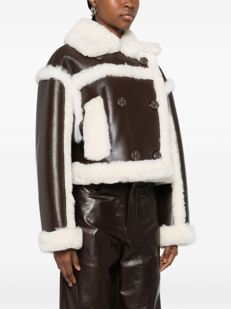 button-fastening shearling jacket 3