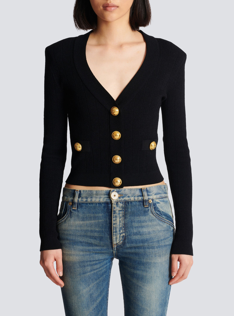 Buttoned knit cardigan 5