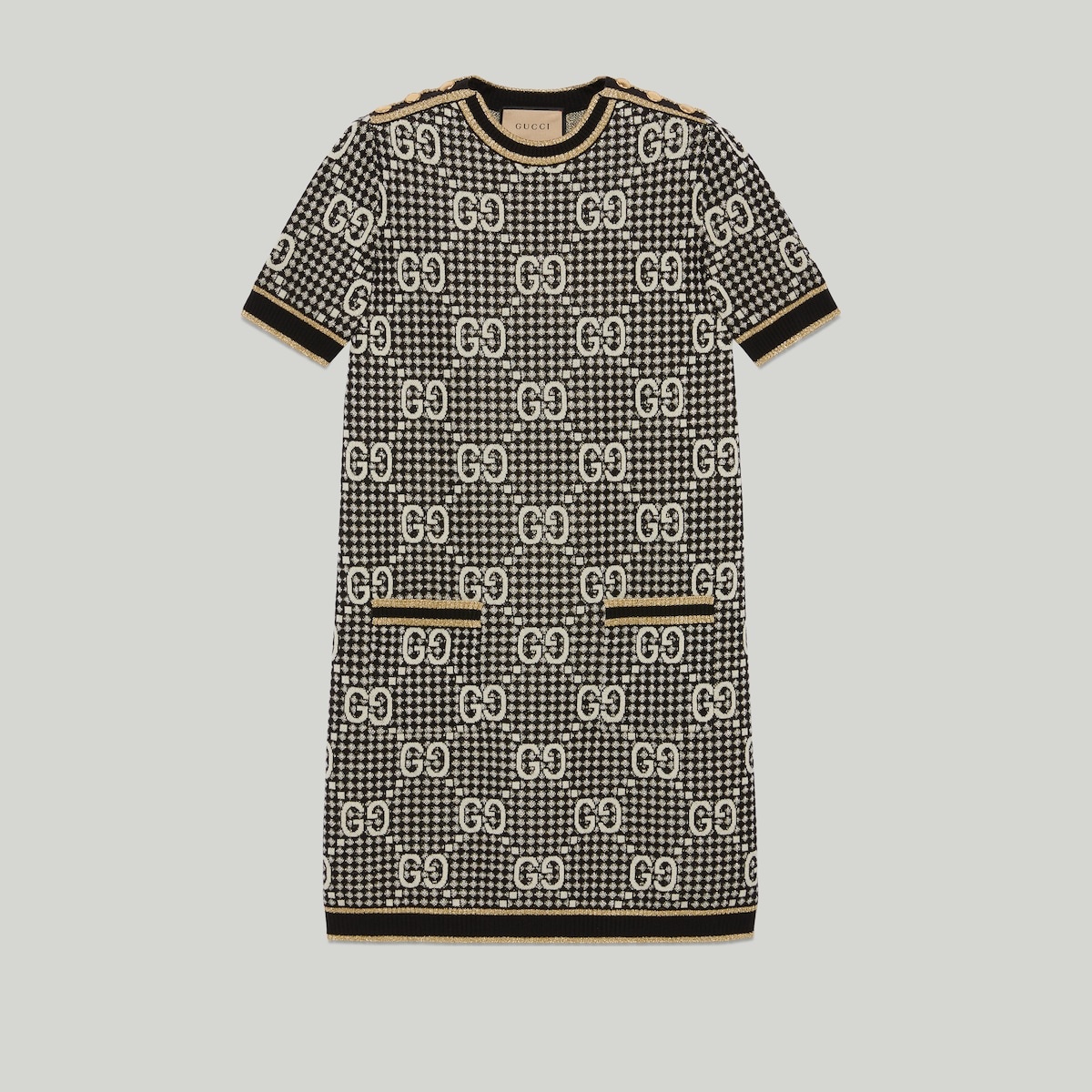 GG wool blend jacquard dress - 1