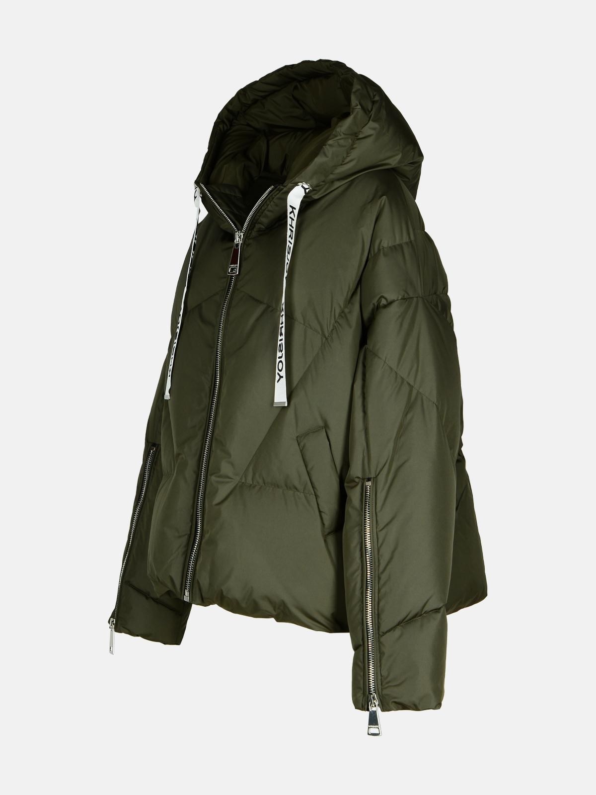 Khrisjoy 'ICONIC' GREEN POLYESTER BLEND DOWN JACKET | REVERSIBLE