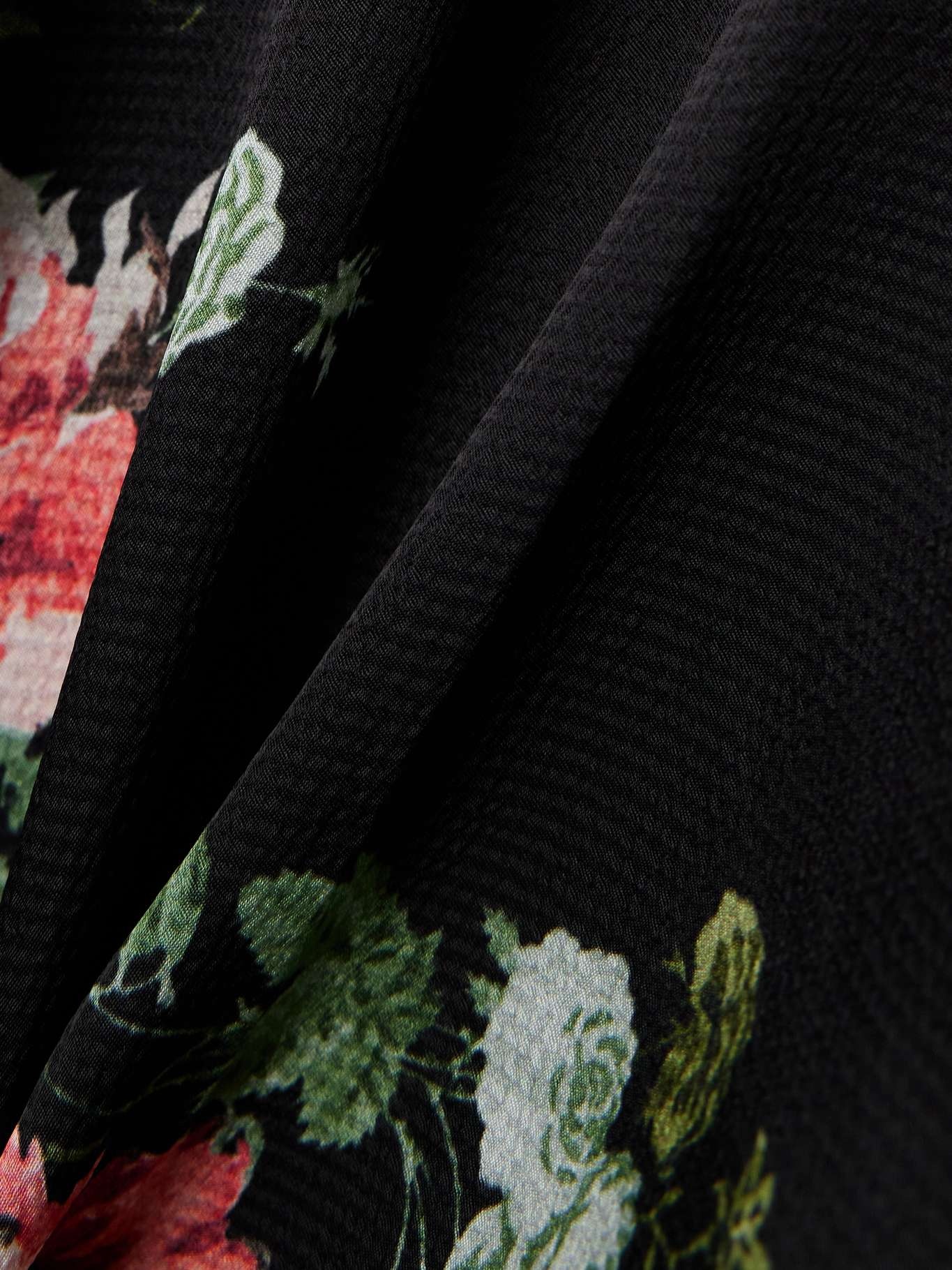 Floral-print seersucker shirt - 5