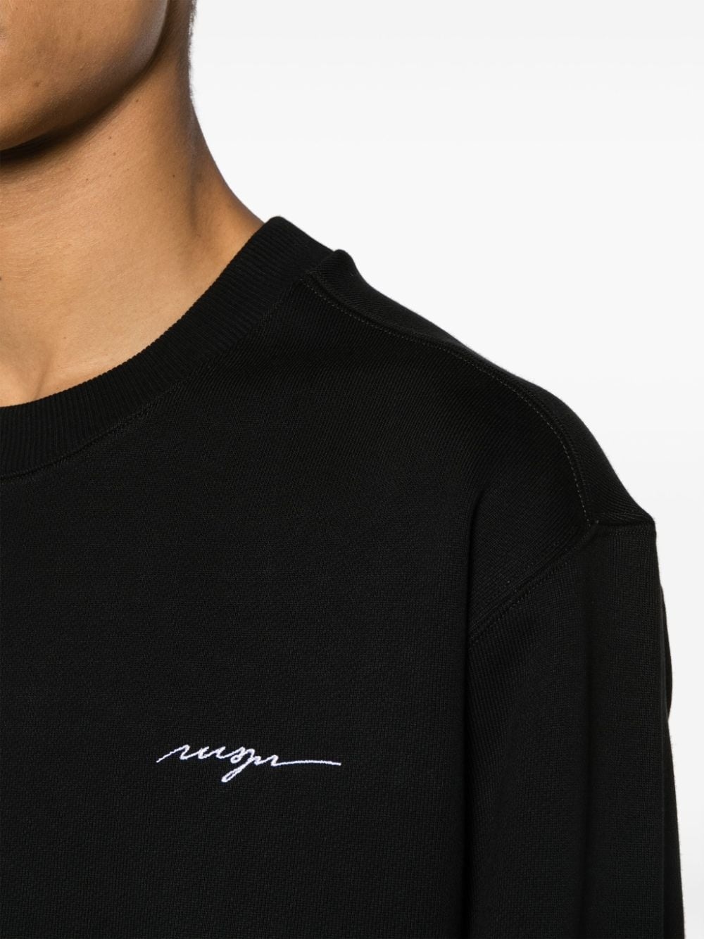 logo-embroidered cotton sweatshirt - 5