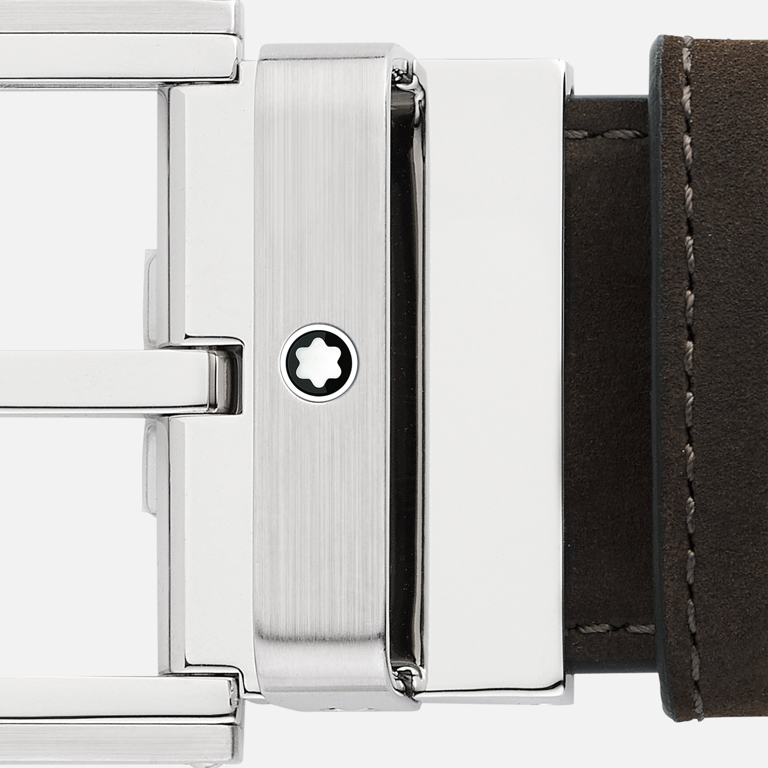Black/brown 35 mm reversible leather belt - 4