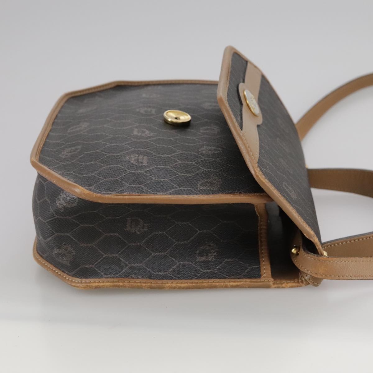 DIOR Honeycomb Canvas Hand Bag Black - 4