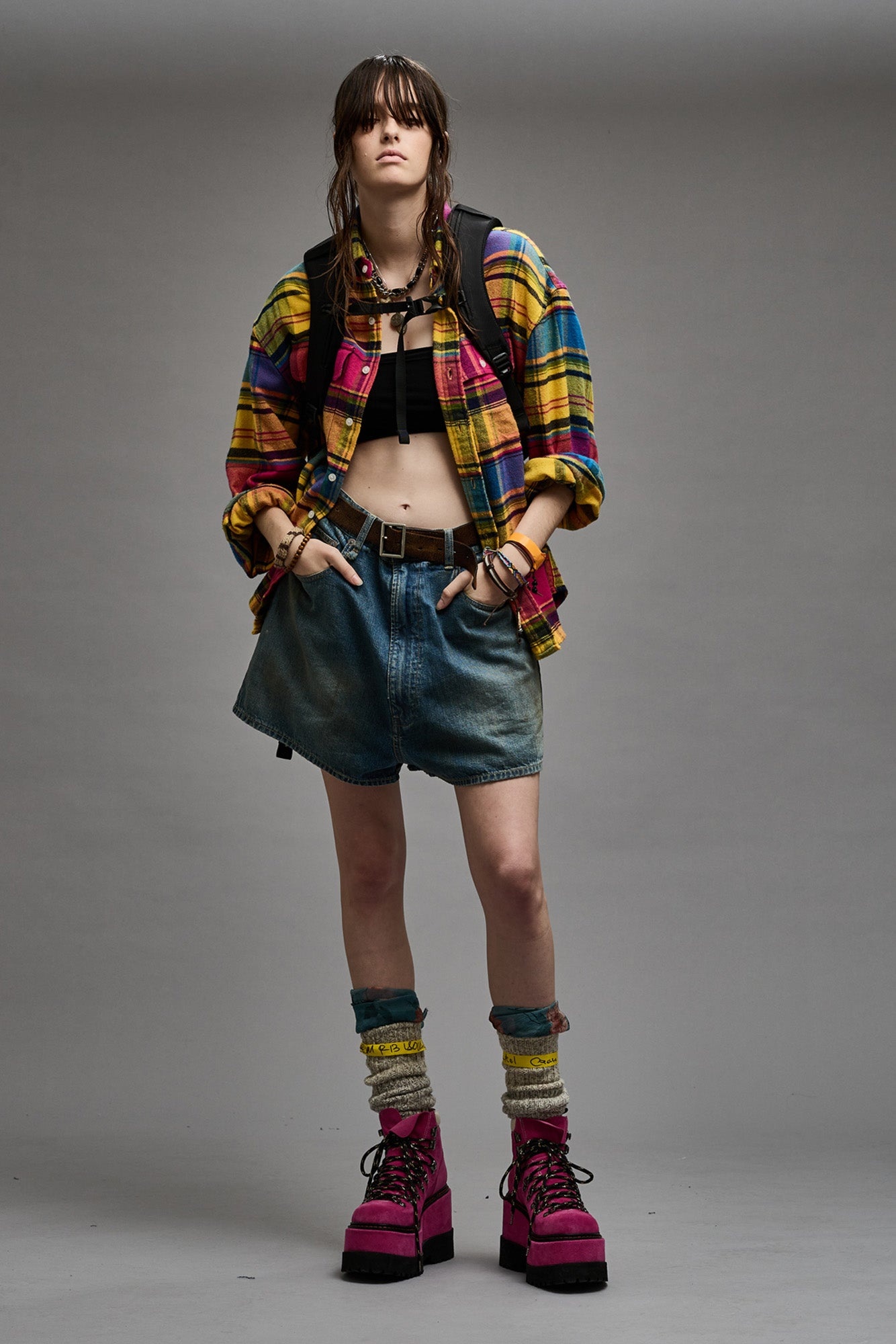 RELAXED WORKSHIRT - RAINBOW PLAID - 3