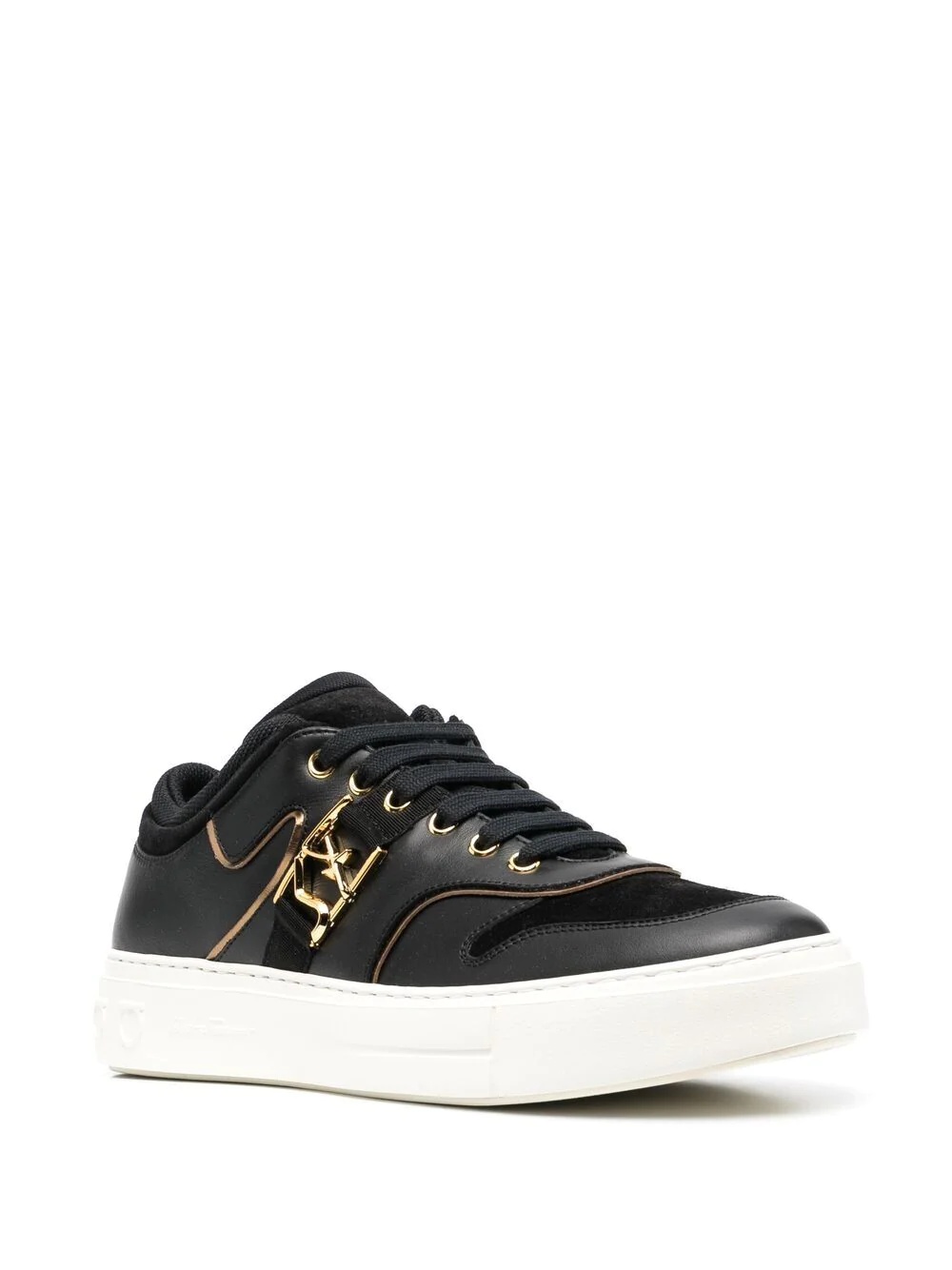 Borg logo low-top sneakers - 2