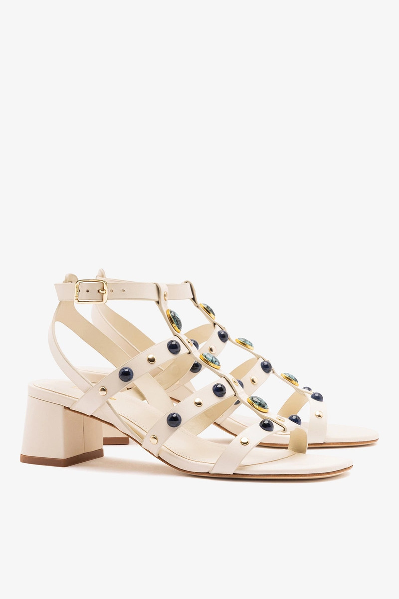 Amalfi Sandal Ivory Leather 3