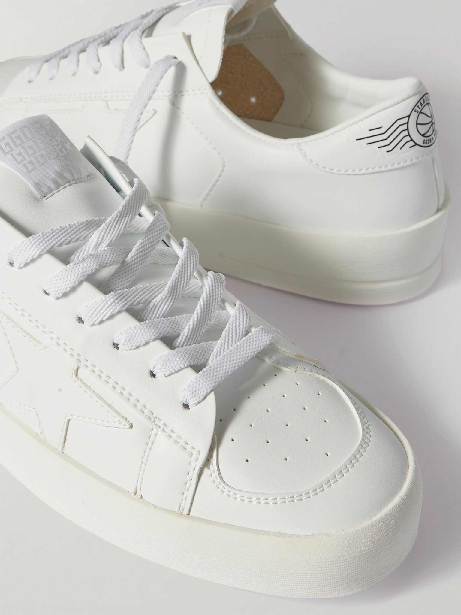 Stardan Faux Leather Sneakers White - 6